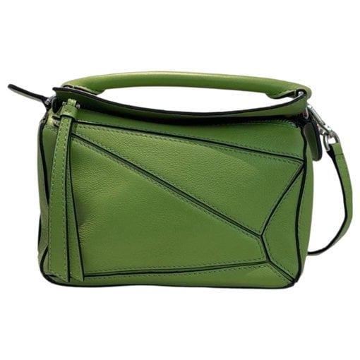 Puzzle leather handbag