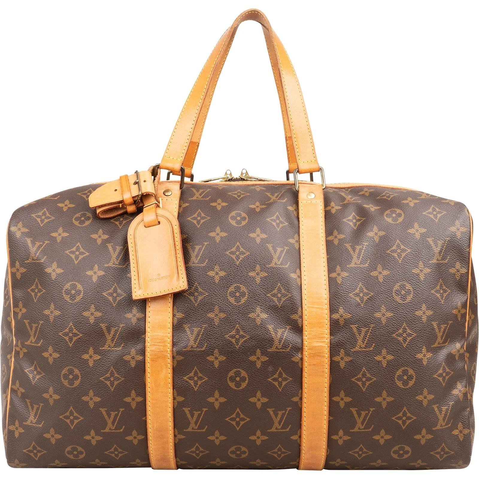 Louis Vuitton Sac souple leather travel bag