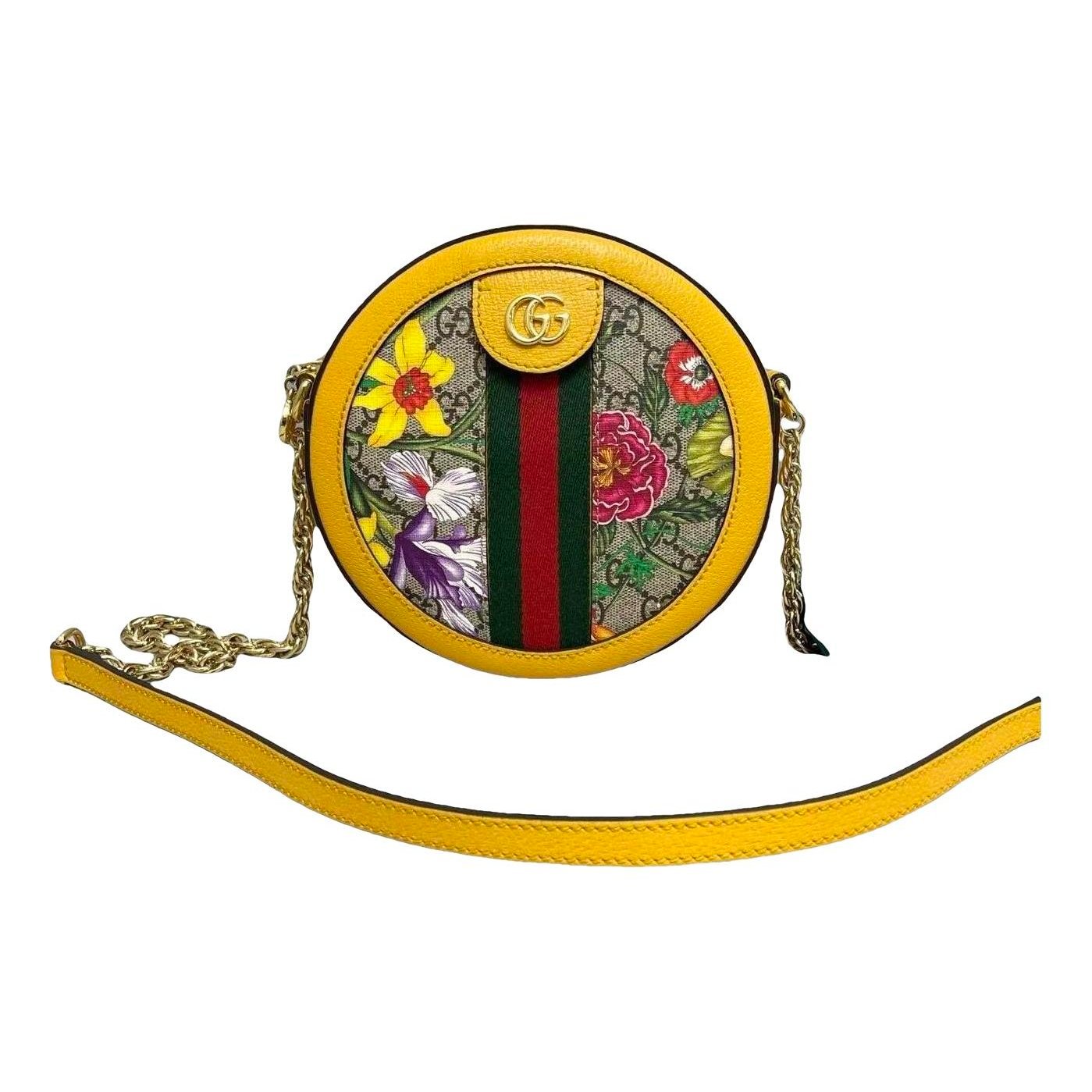 Ophidia Round leather handbag