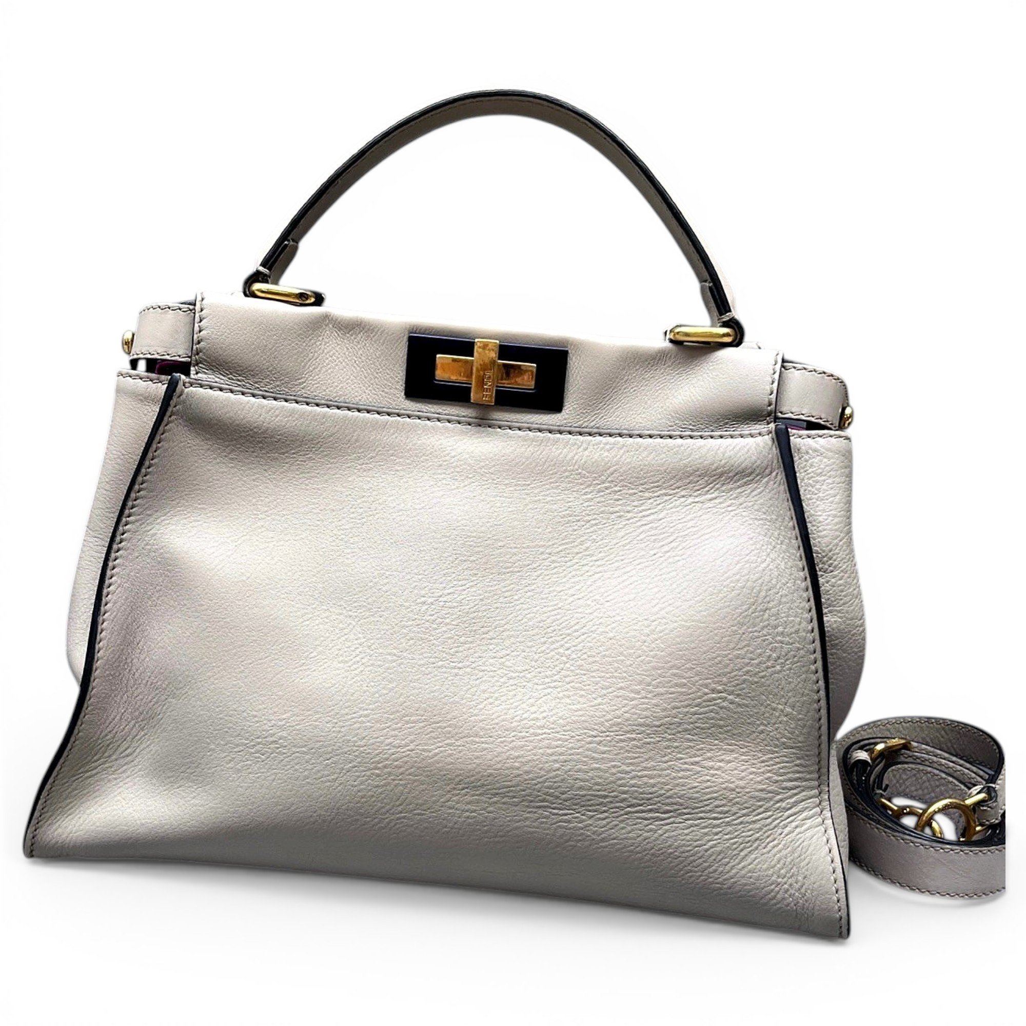 Peekaboo leather handbag