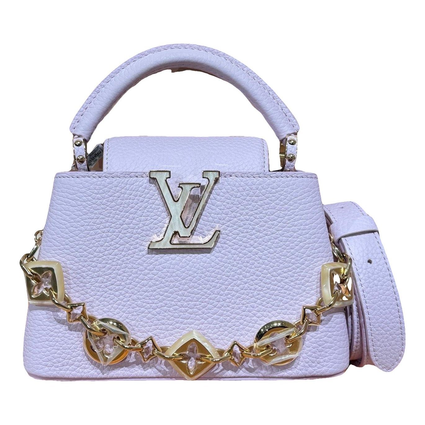 Capucines pony-style calfskin handbag