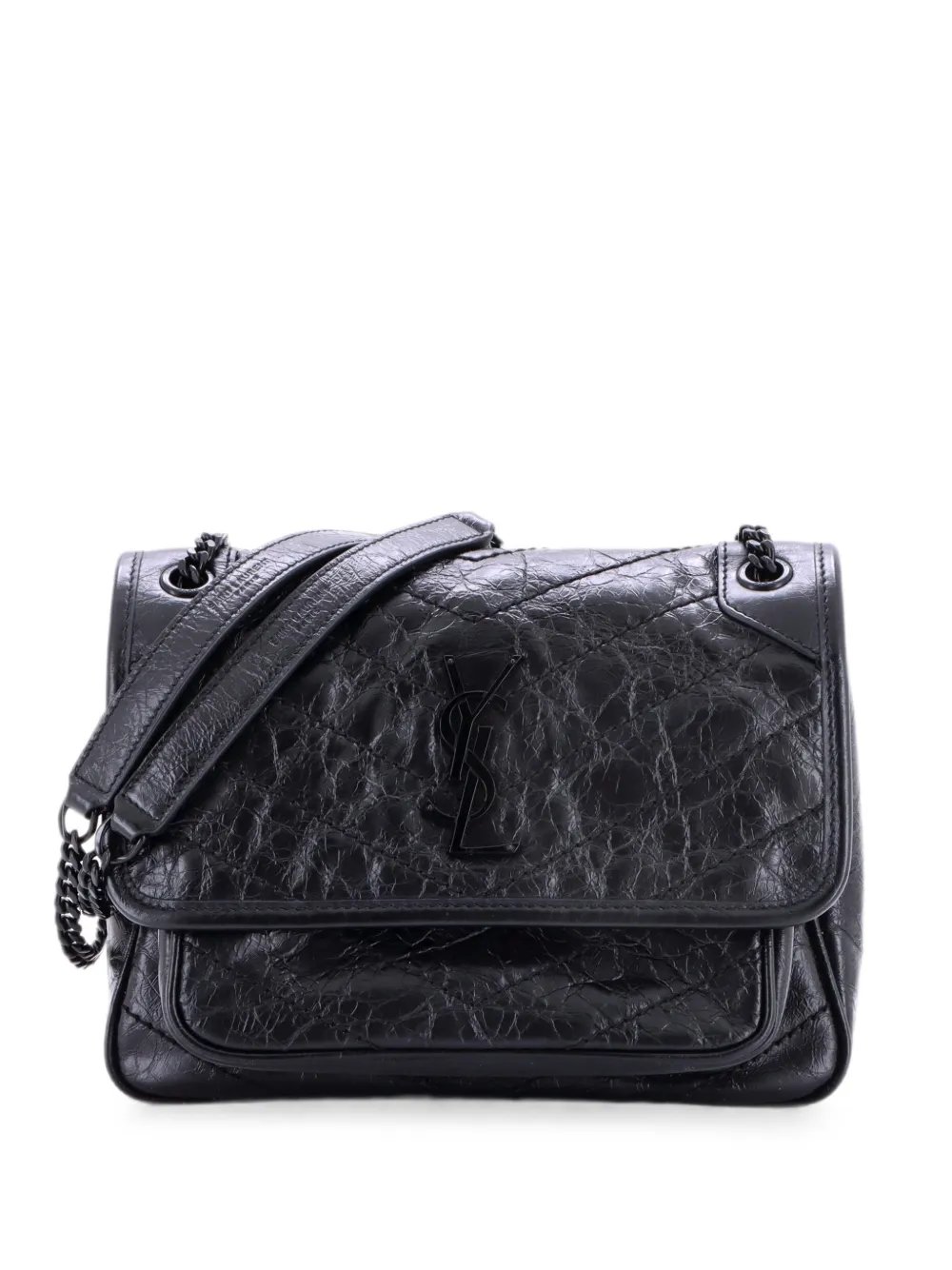 Saint Laurent Niki Chain Flap Bag Matelasse Chevron Leather Baby shoulder bag
