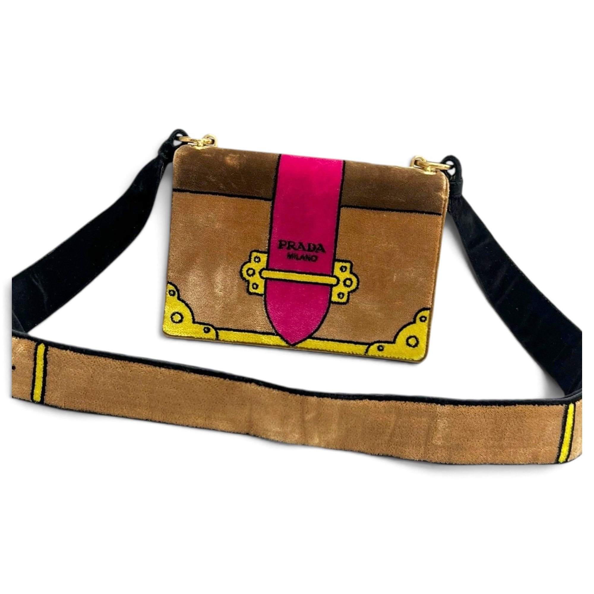 Cahier velvet handbag