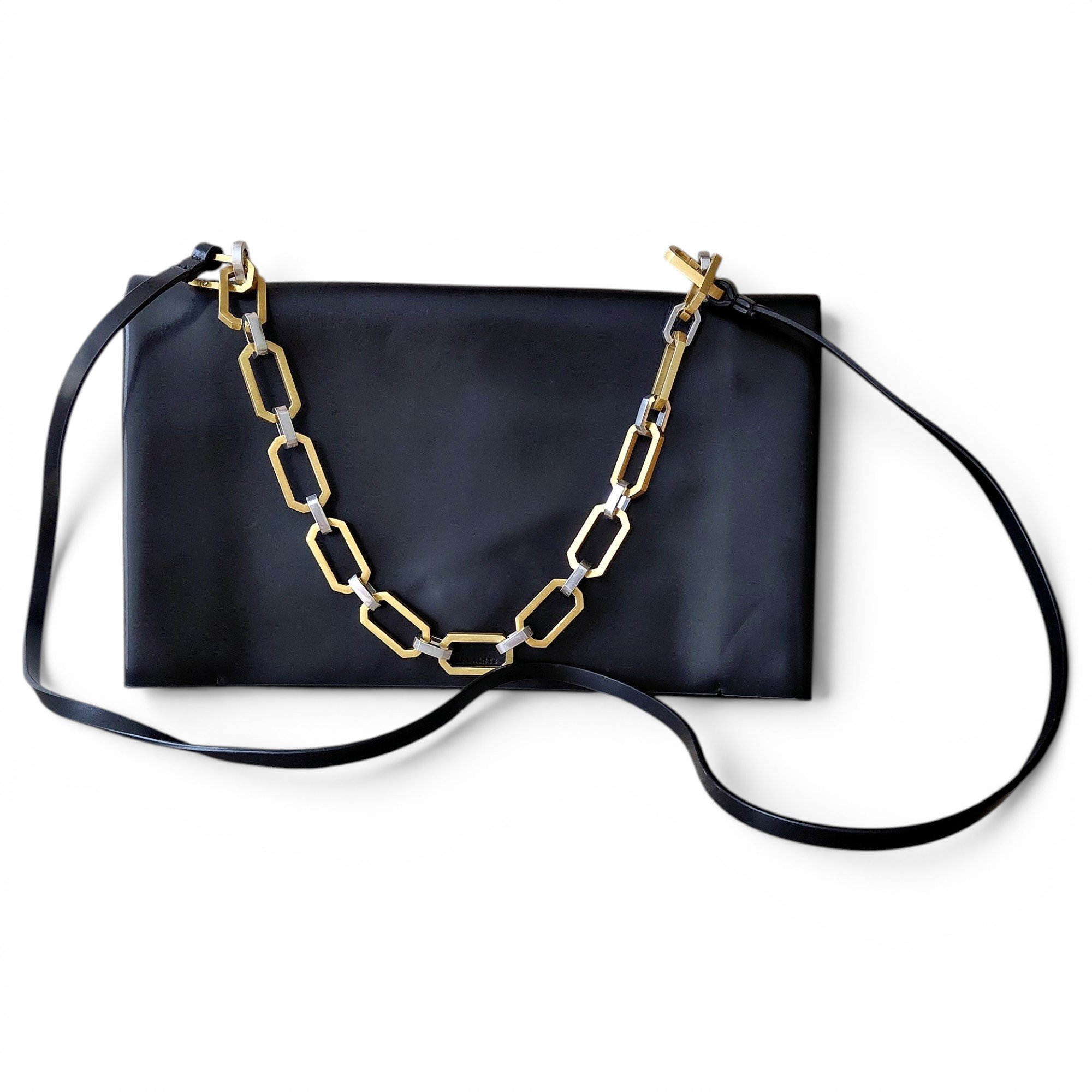 Leather clutch bag