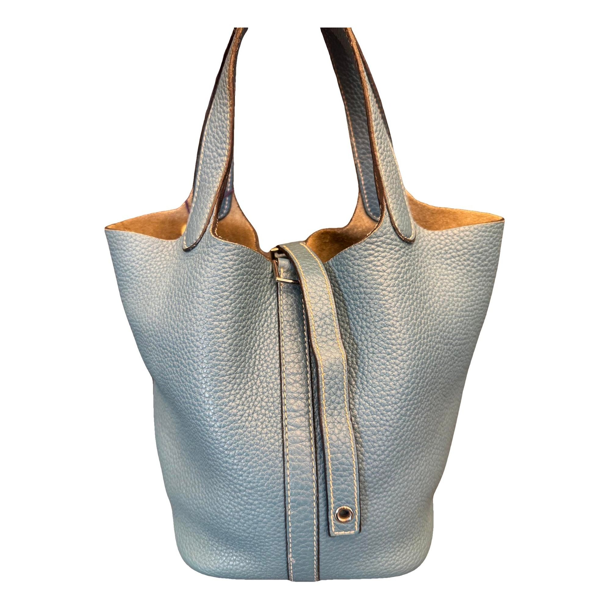 Picotin leather tote