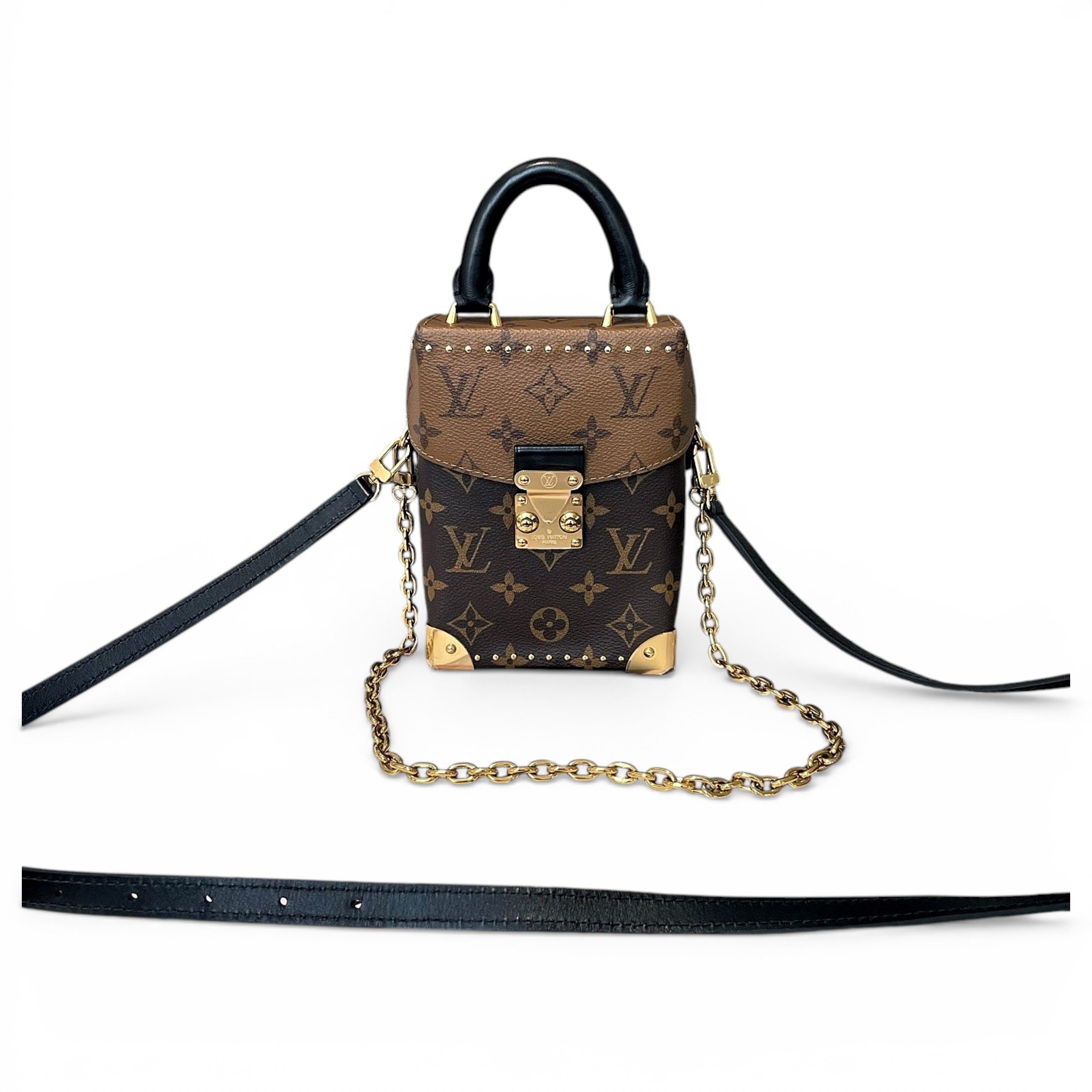 Camera Box leather handbag