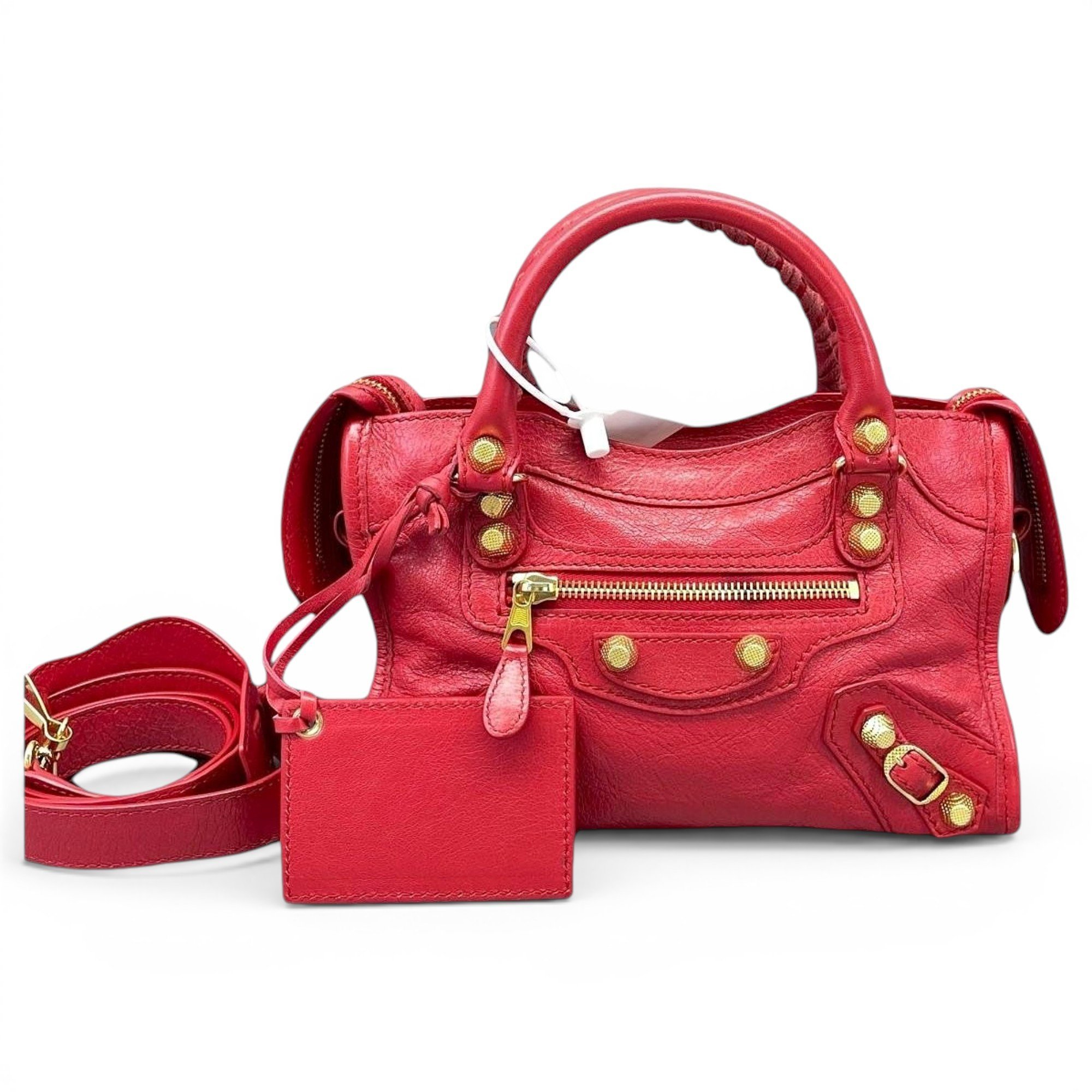 City leather handbag