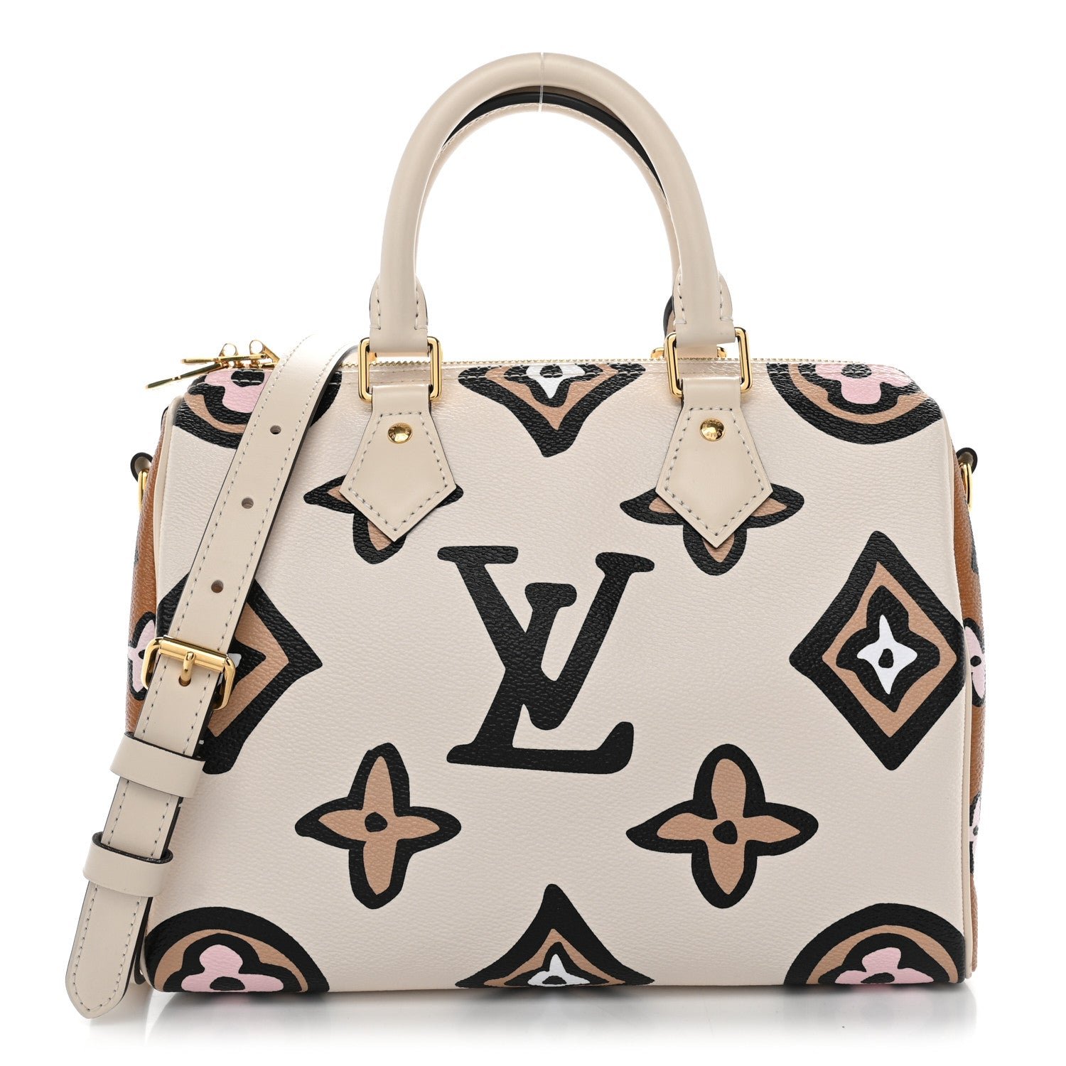 Louis Vuitton Monogram Giant Wild At Heart Speedy Bandouliere 25 Creme