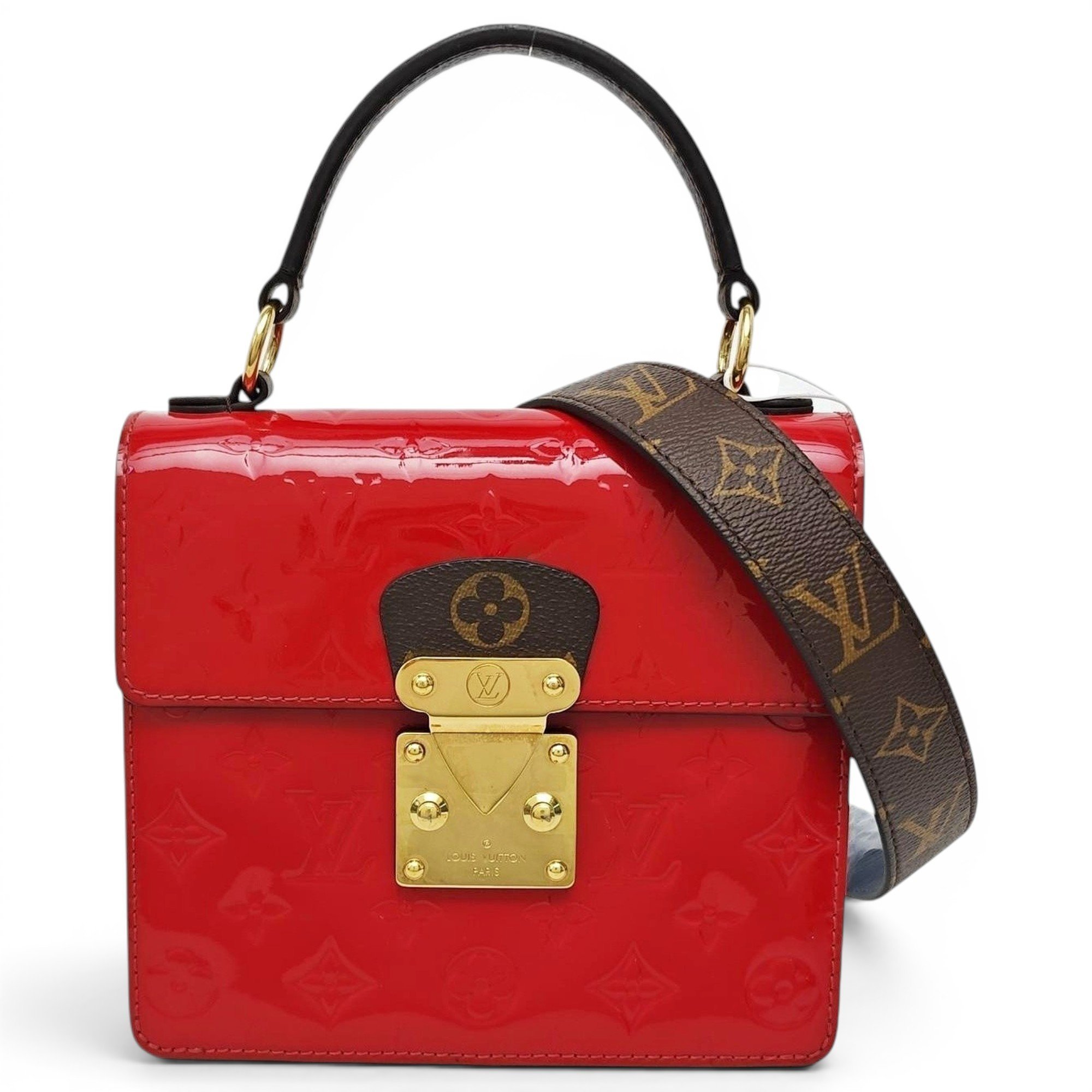 Spring street patent leather handbag
