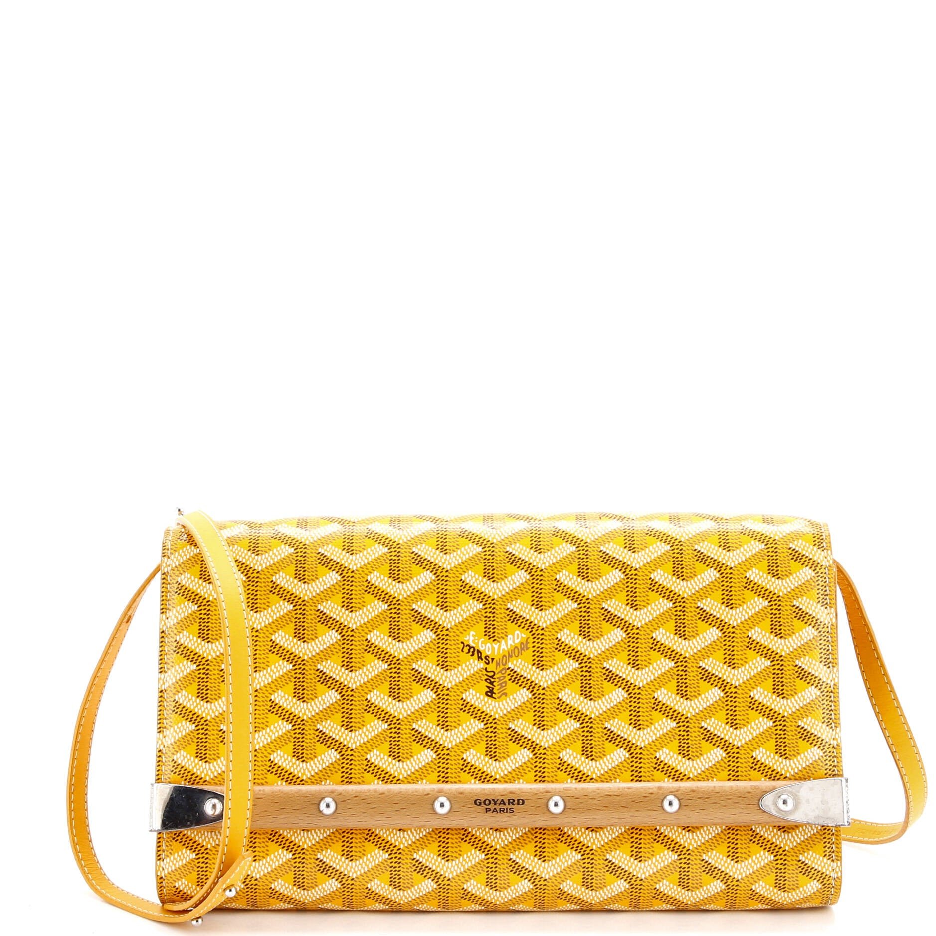 Goyard Monte Carlo Clutch with Strap Coated Canvas PM