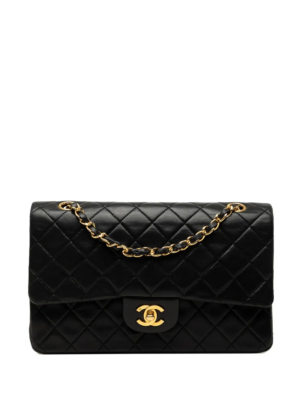 1989-1991 Medium Classic Lambskin Double Flap shoulder bag