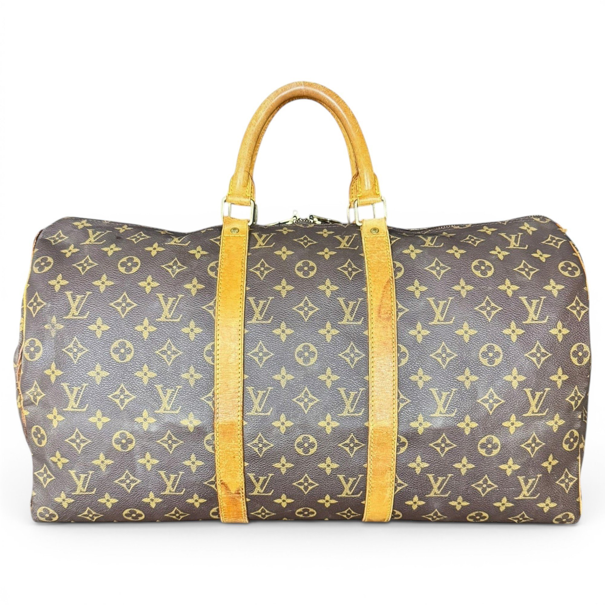 Keepall leather travel bag