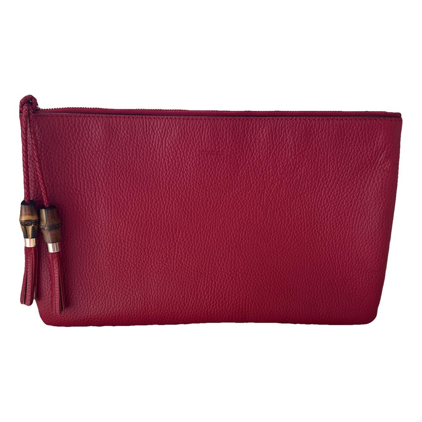 Leather clutch bag