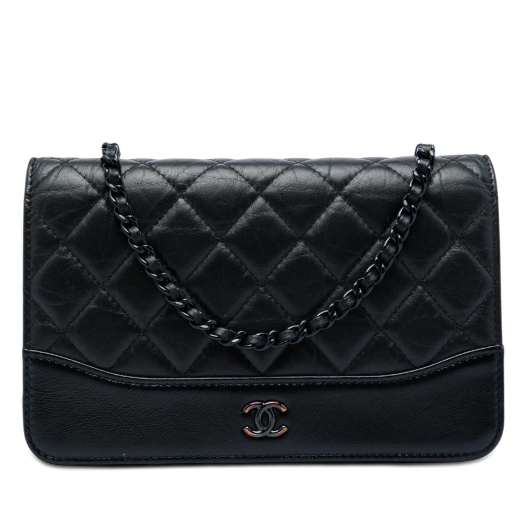 Wallet On Chain leather handbag