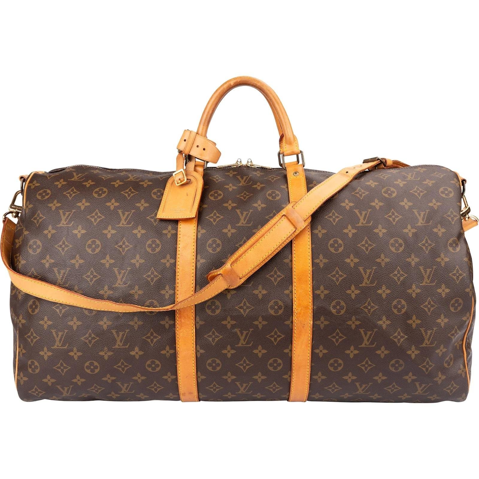 Keepall leather travel bag