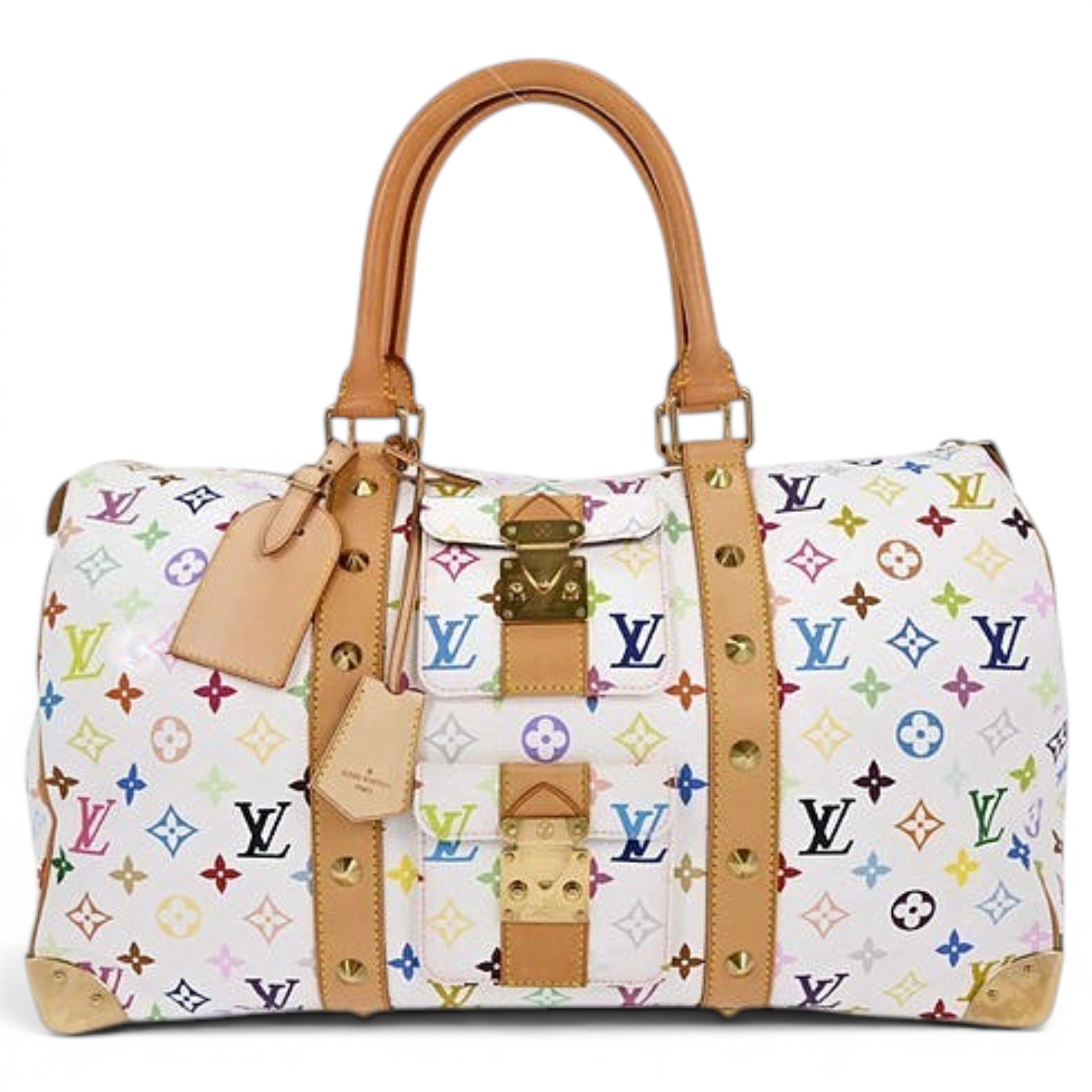 Keepall leather travel bag