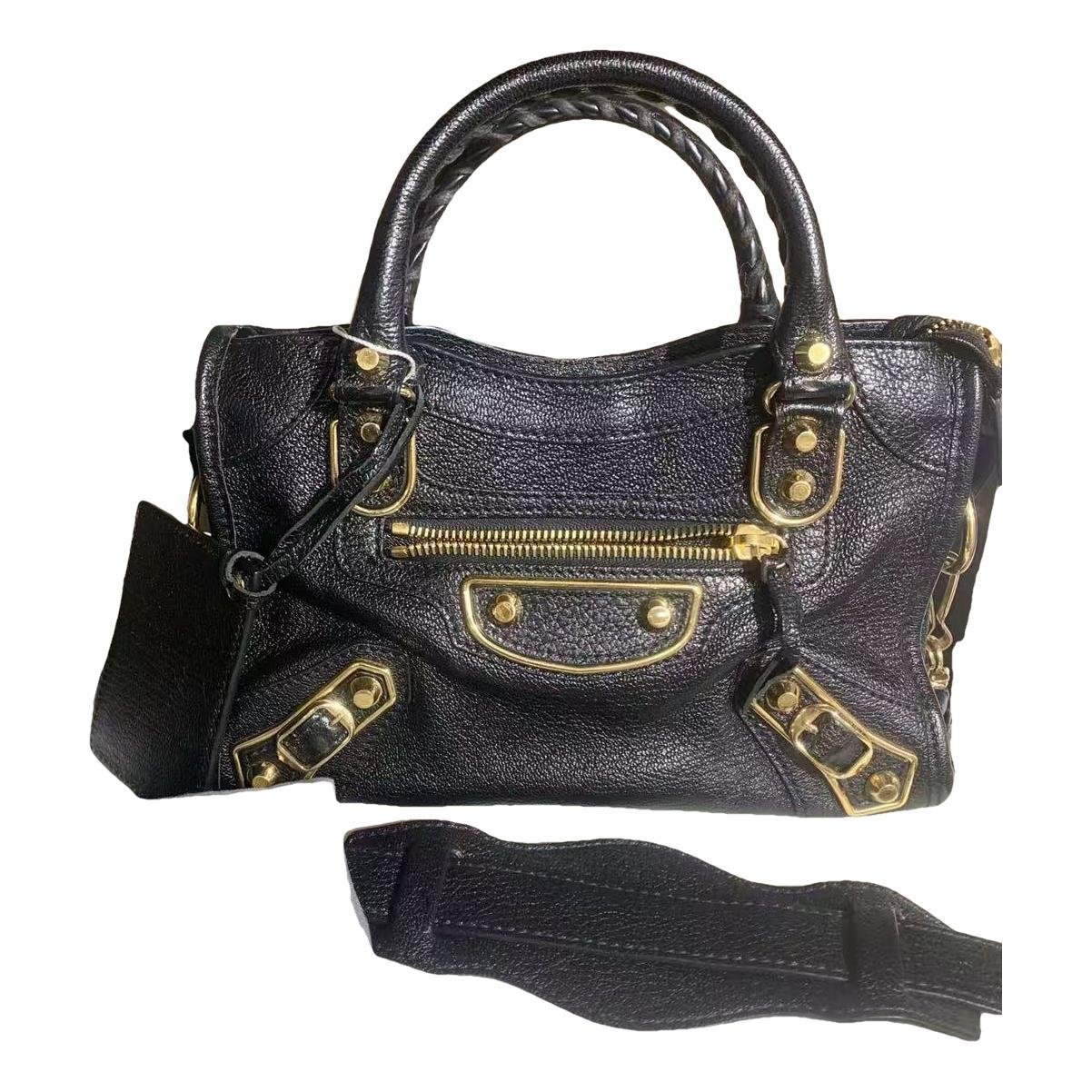 City leather handbag