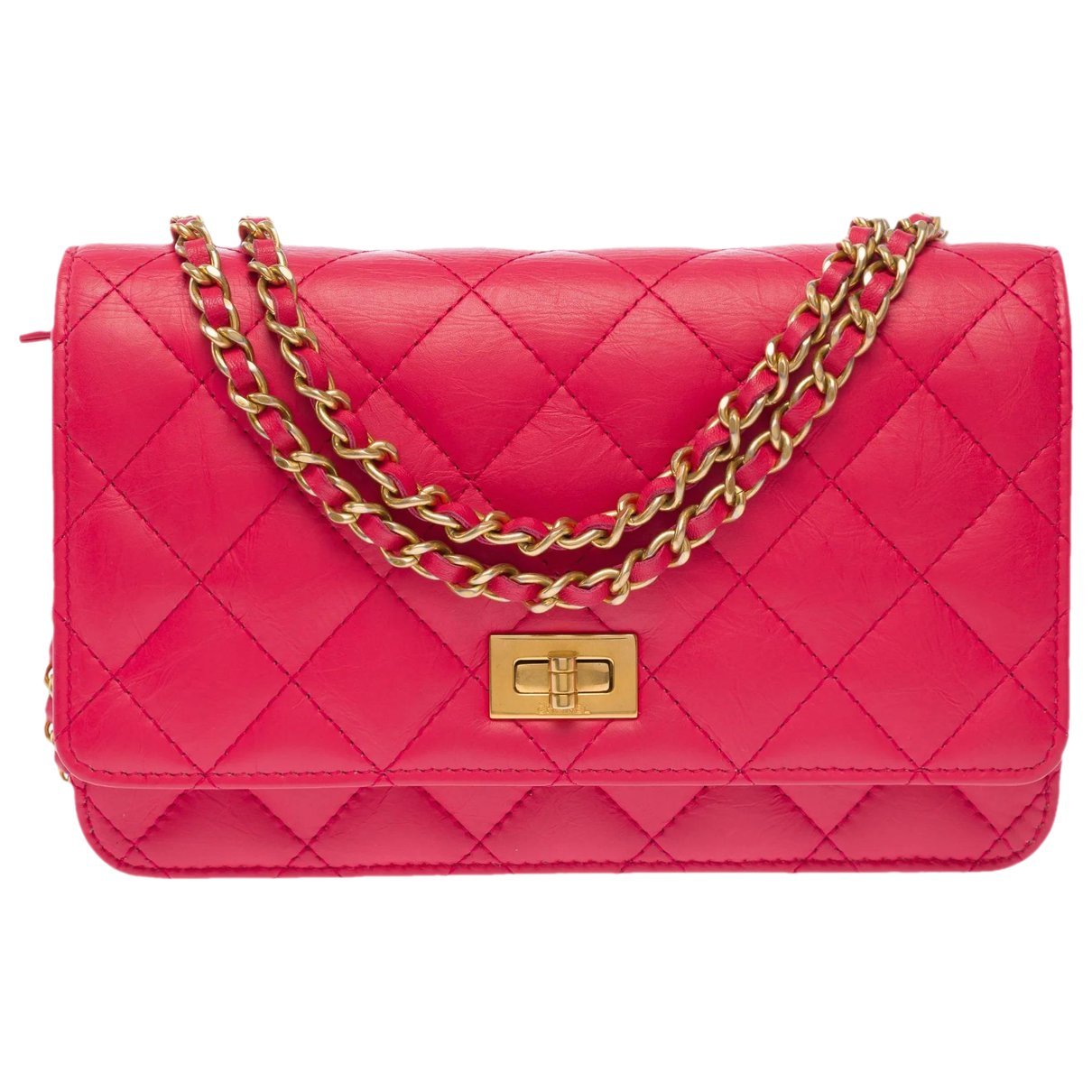 Wallet On Chain leather handbag