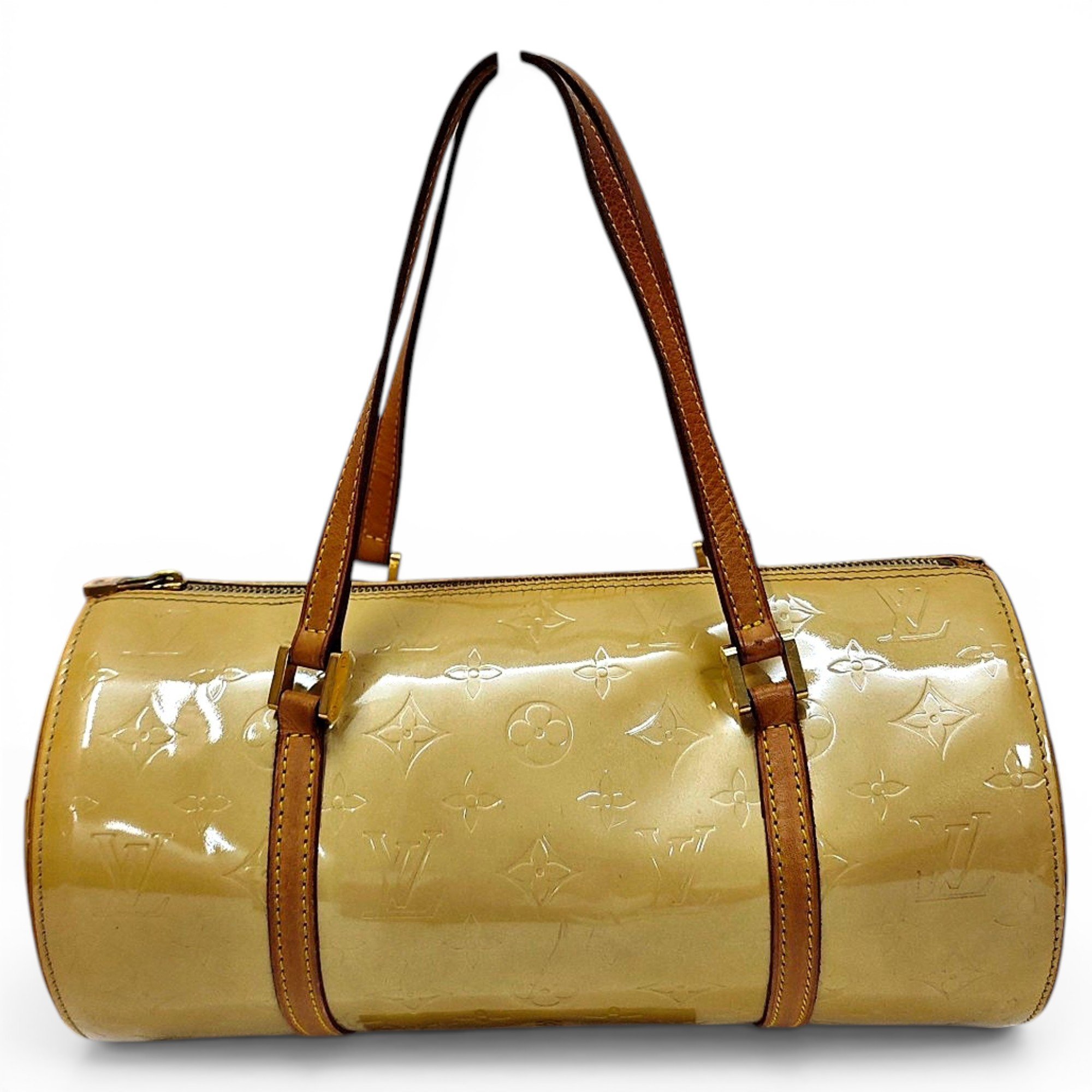Papillon patent leather handbag