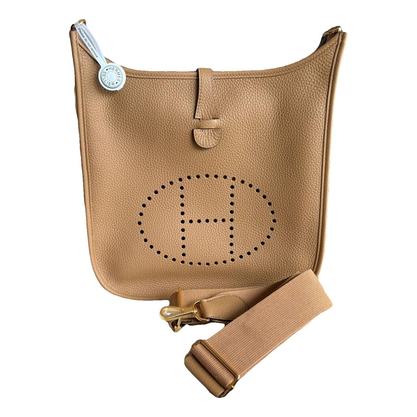 Hermes Evelyne Handbag Biscuit Clemence Leather 2025