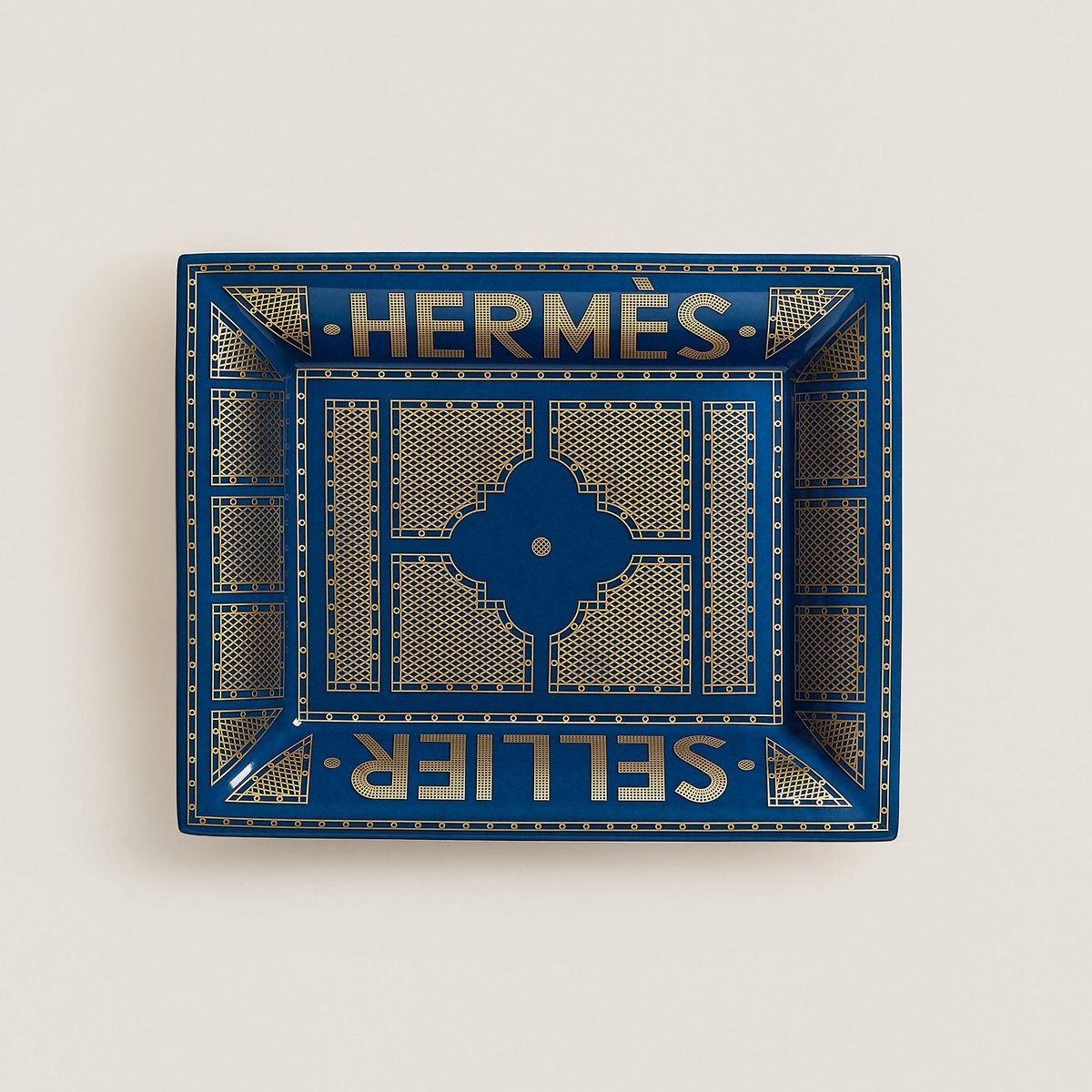 Bleu Roi Hermès Sellier Change Tray