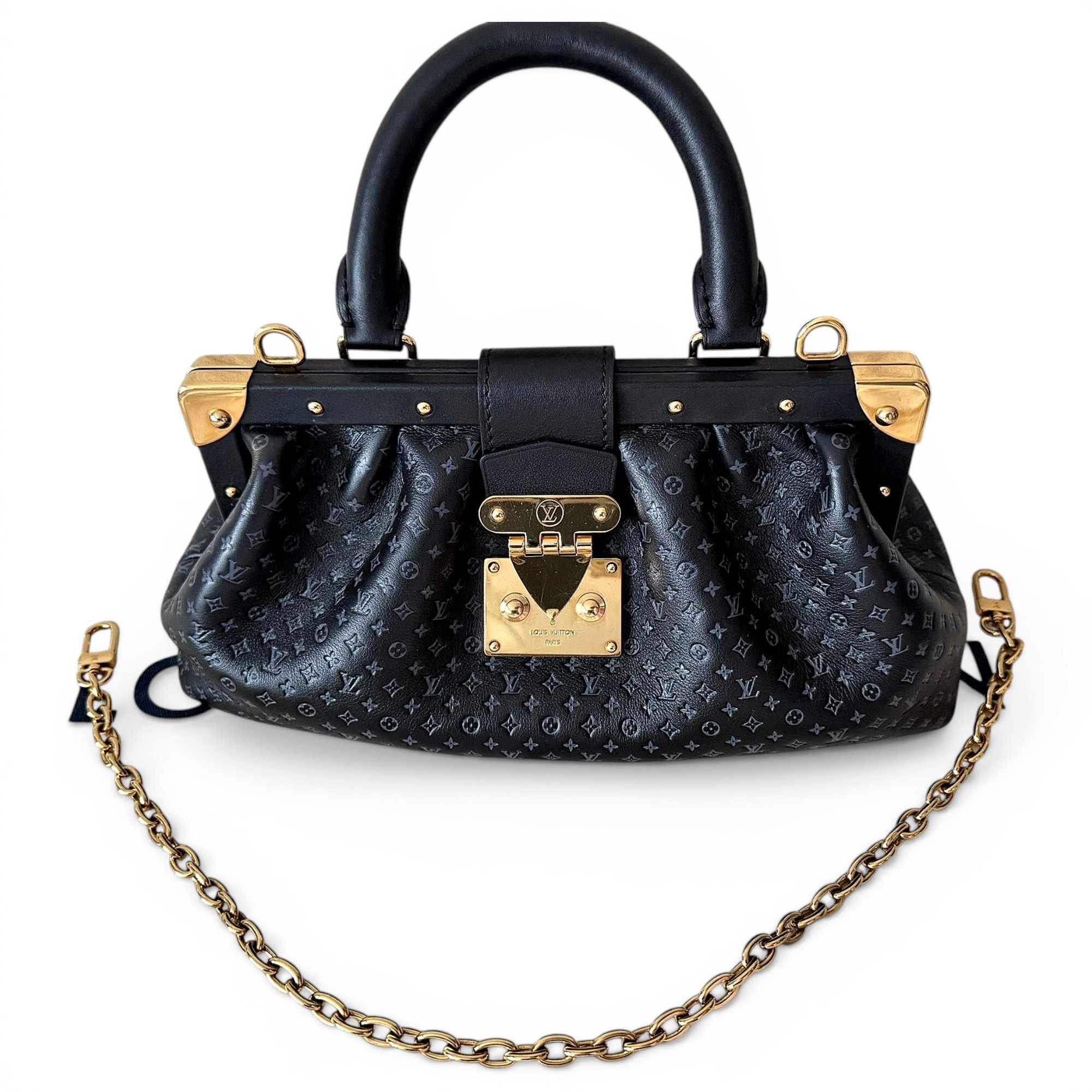 Leather clutch bag