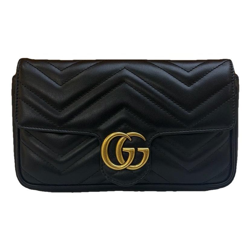 Pearly GG Marmont Chain Wallet leather crossbody bag