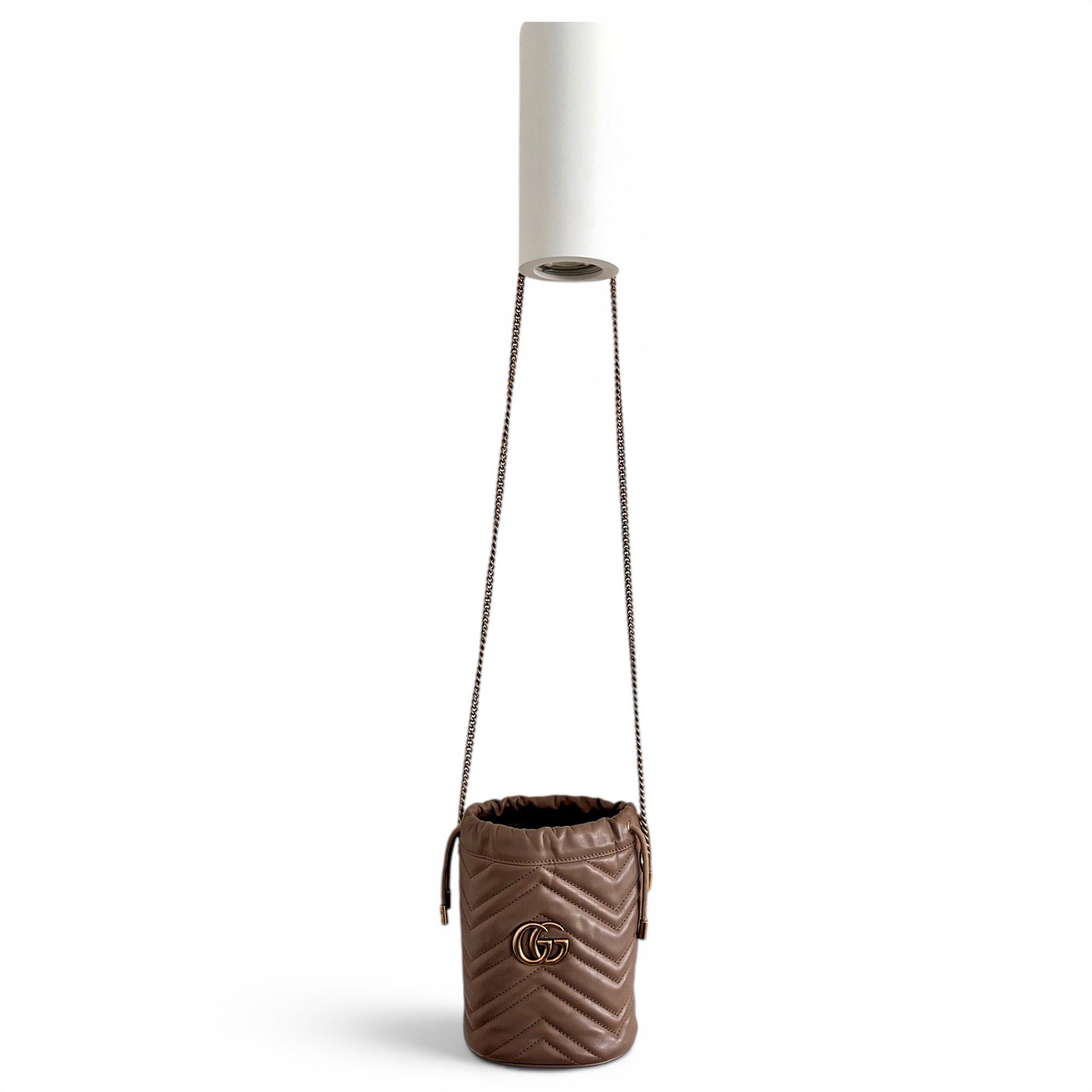 GG Marmont Chain Bucket leather crossbody bag