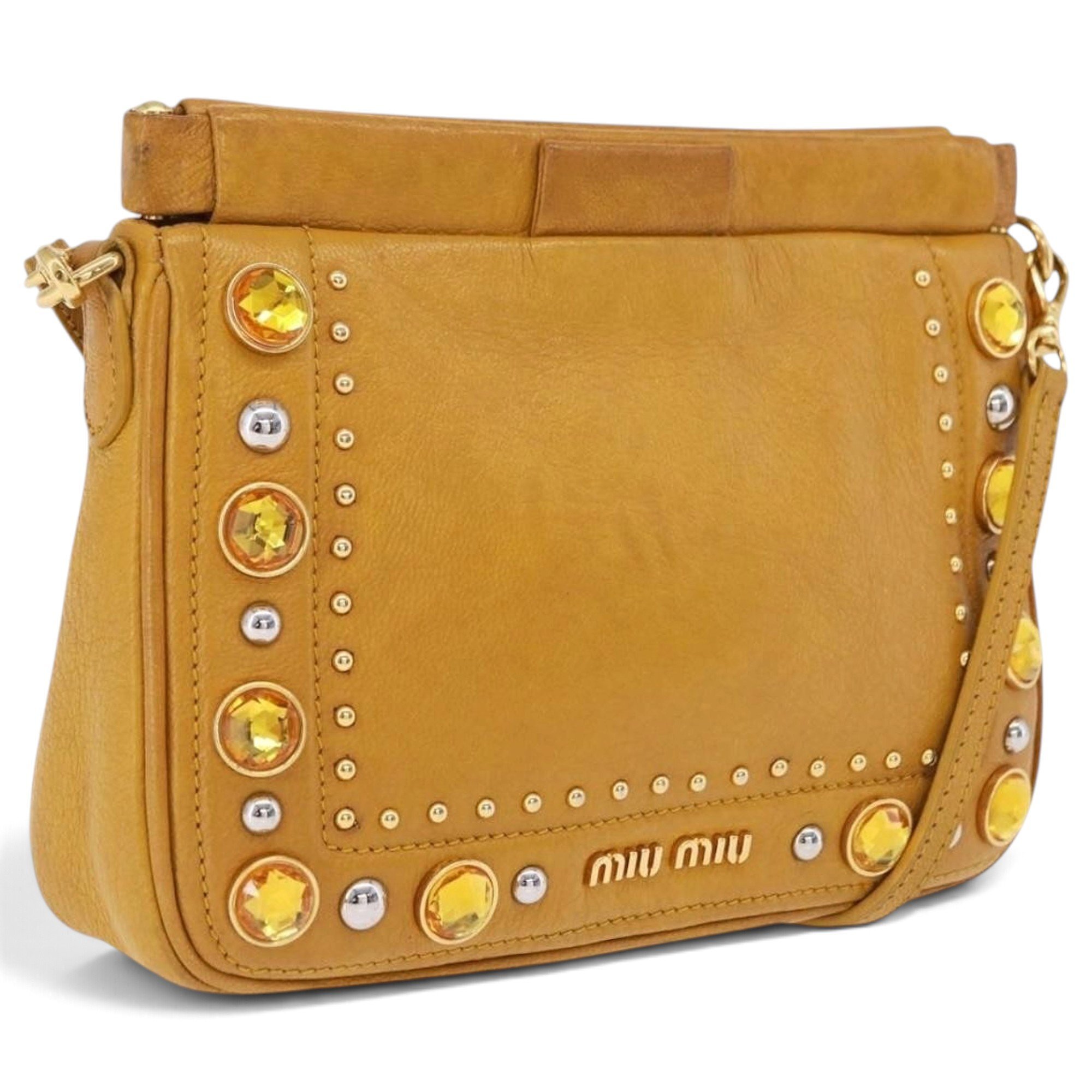 Madras leather handbag