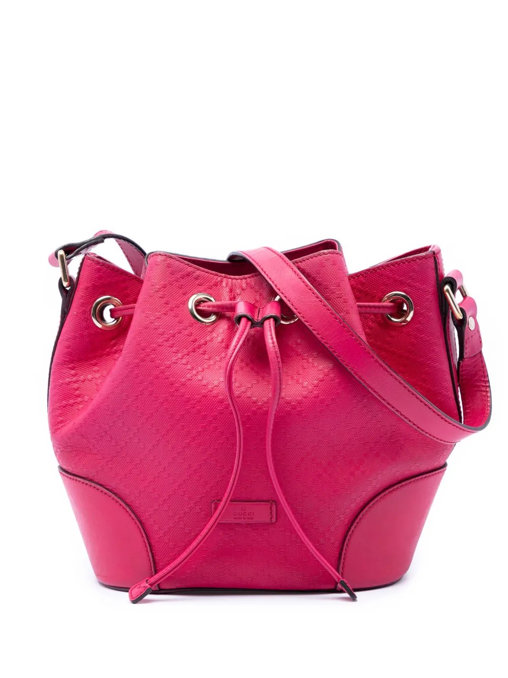 2016-2026 Diamante Leather Bright bucket bag