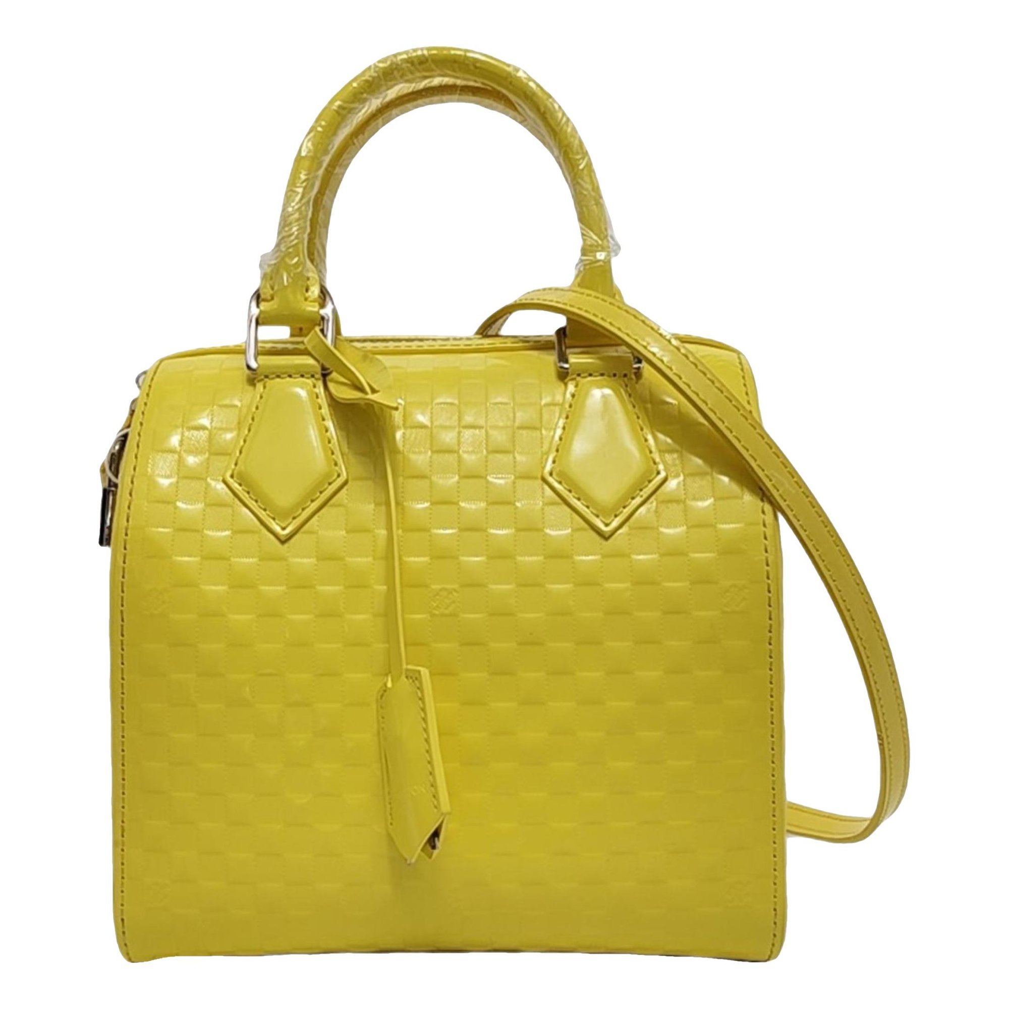 Speedy time trunk patent leather crossbody bag