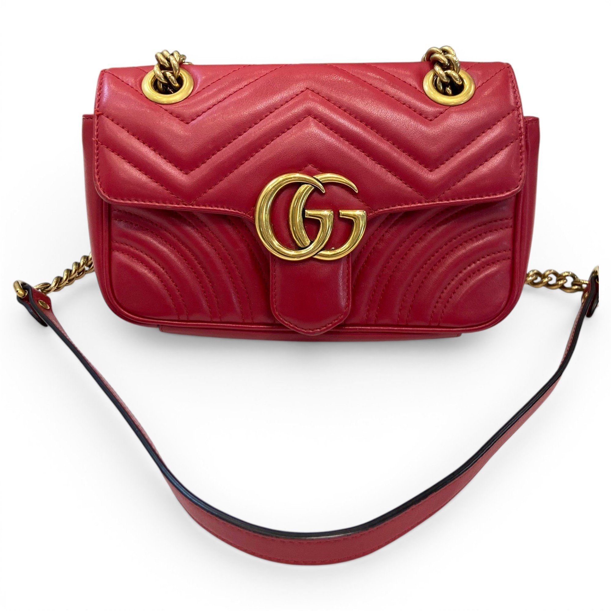 GG Marmont Flap leather crossbody bag