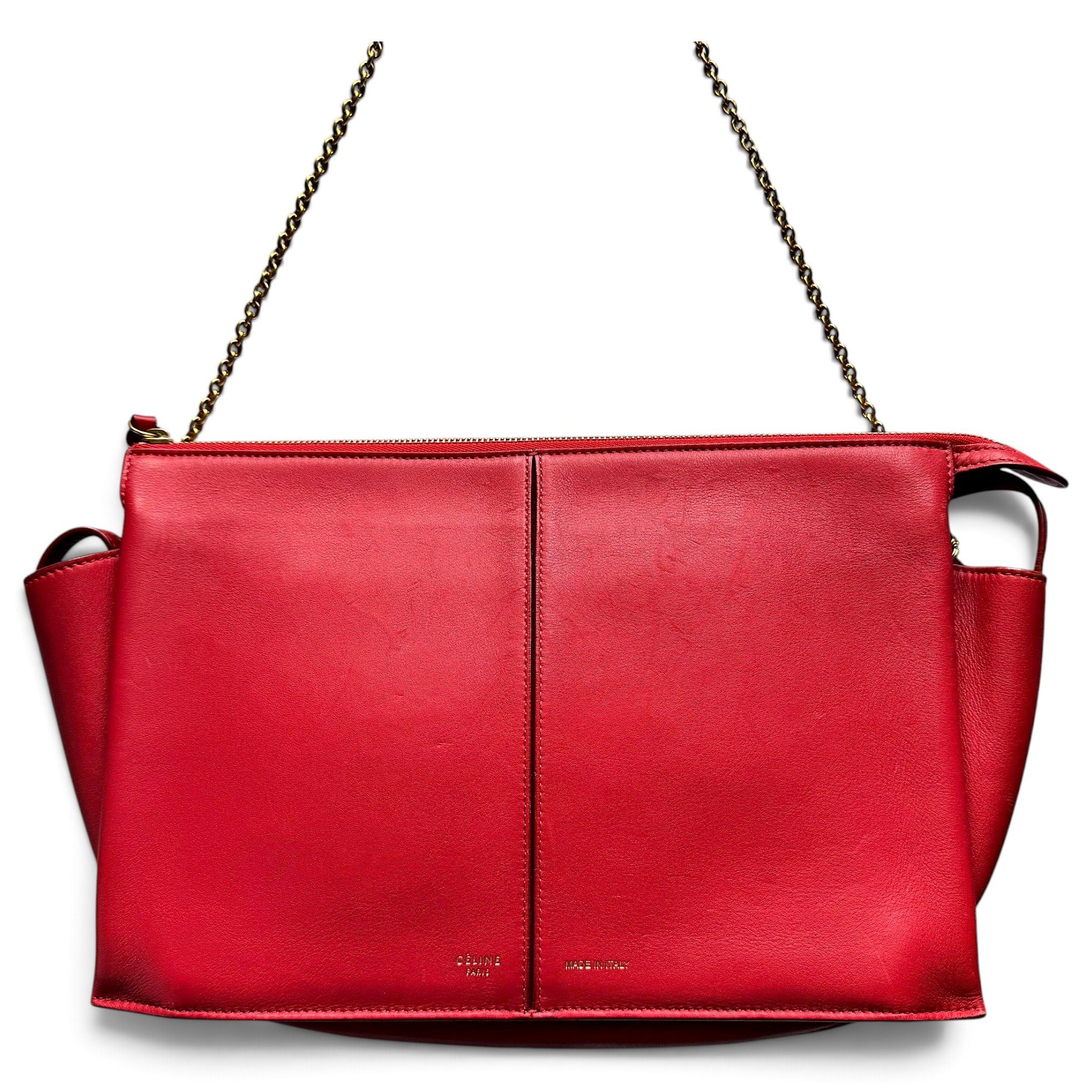 Tri-Fold leather handbag