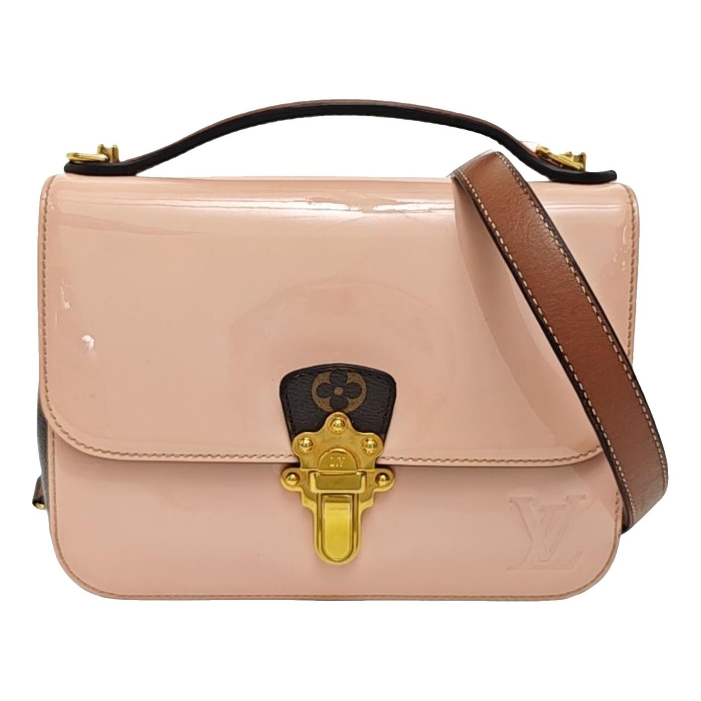 Cherrywood patent leather handbag