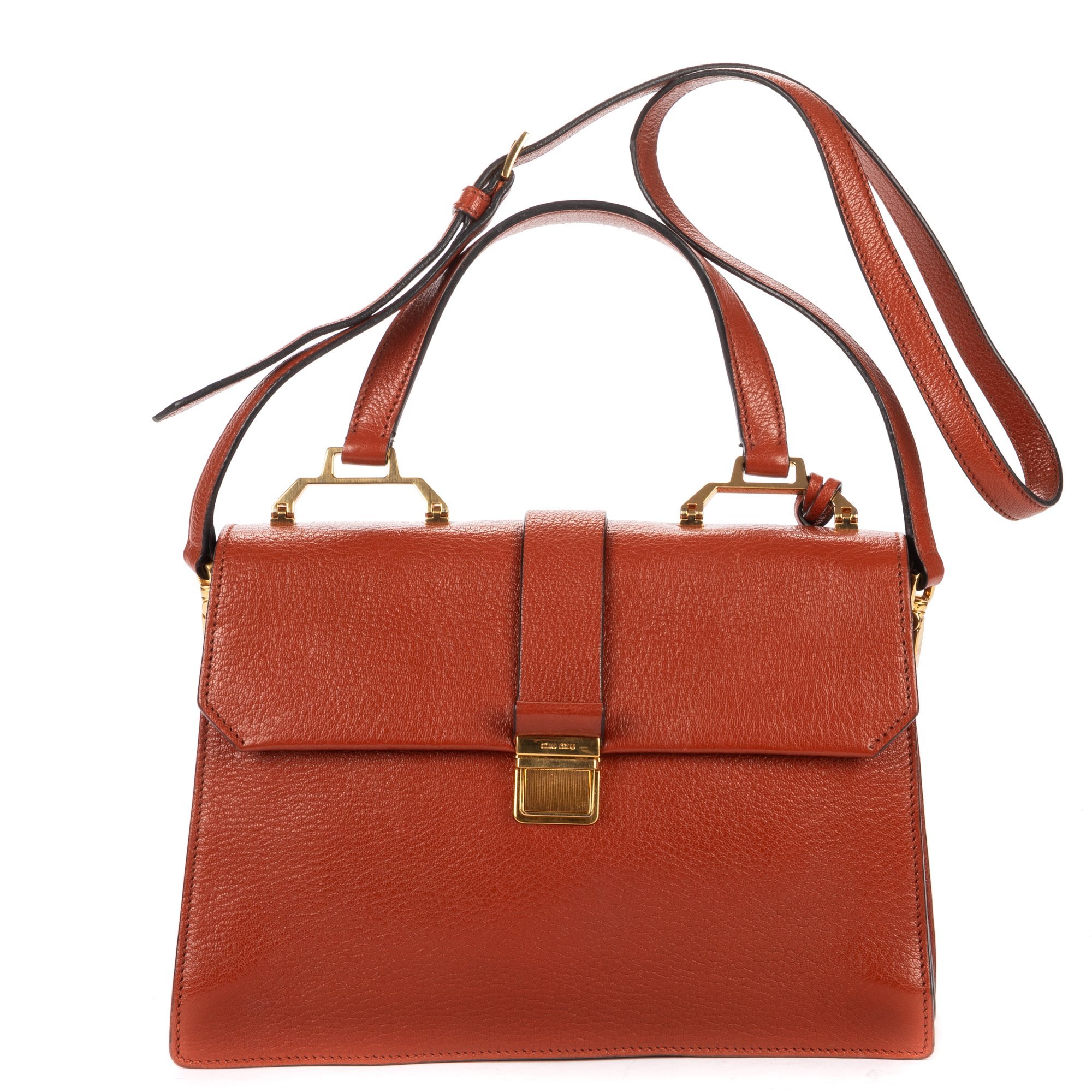 Madras leather handbag