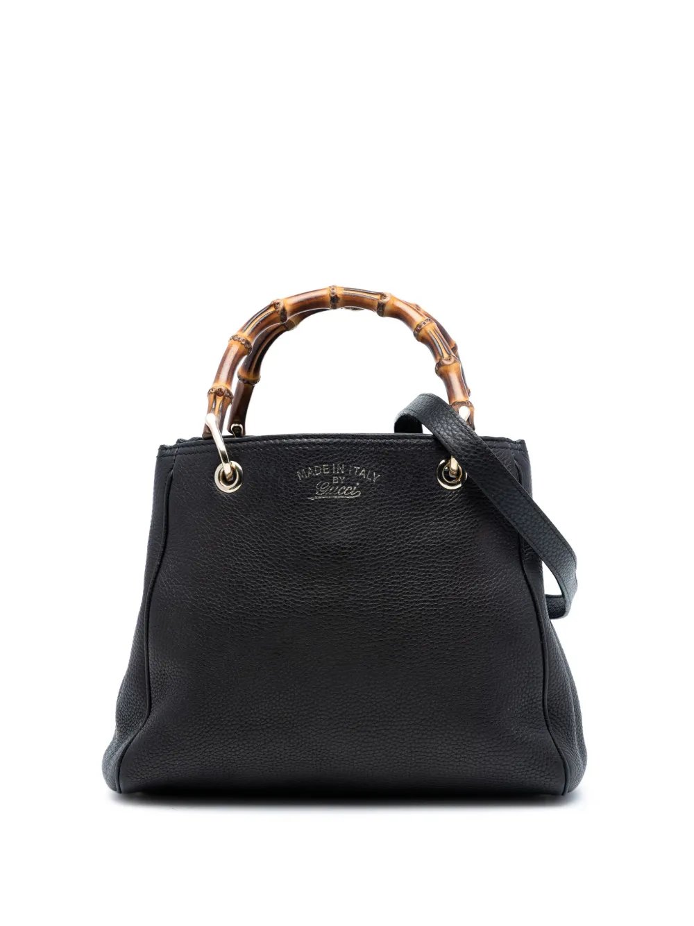 2016-2025 Small Calfskin Bamboo Shopper satchel