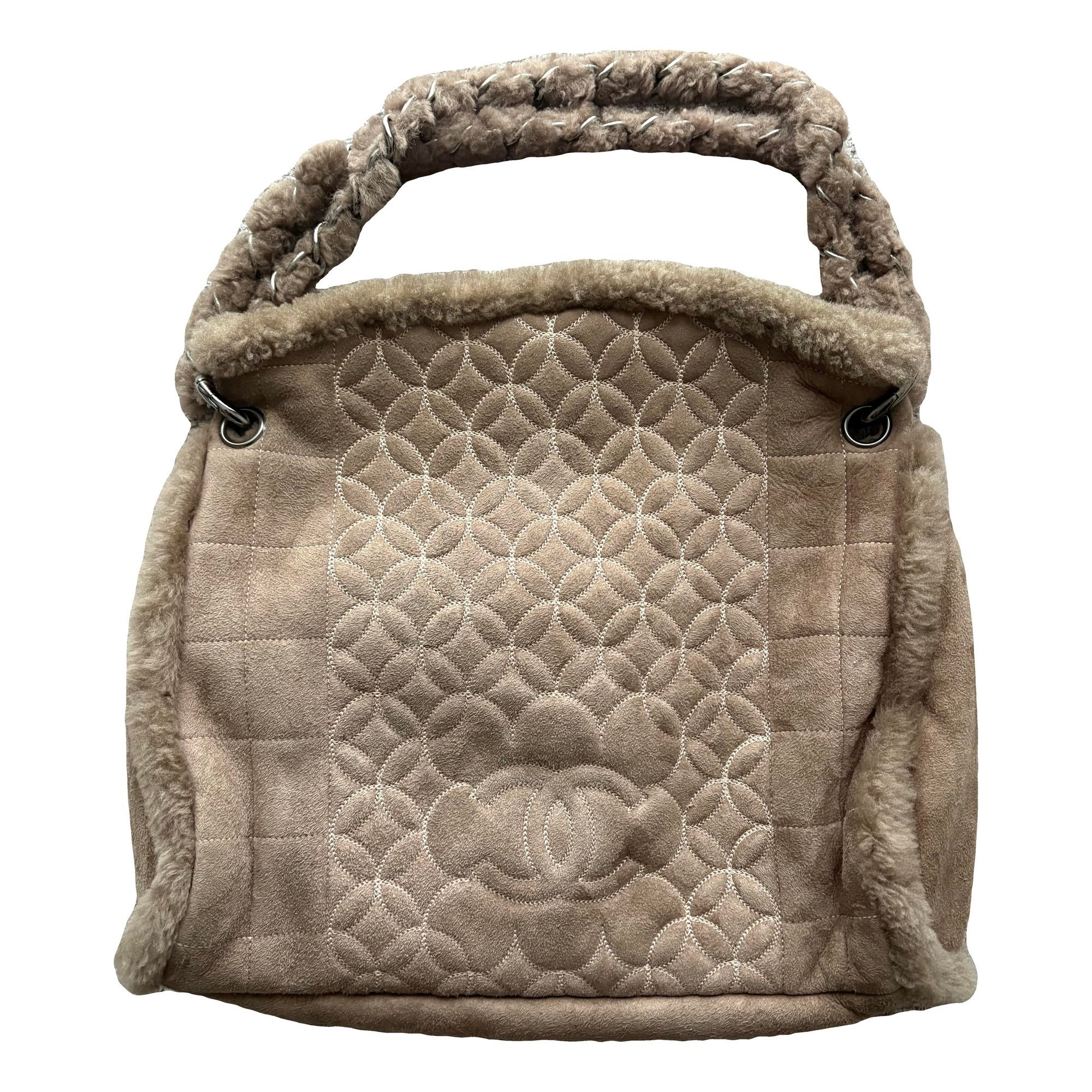 Faux fur tote