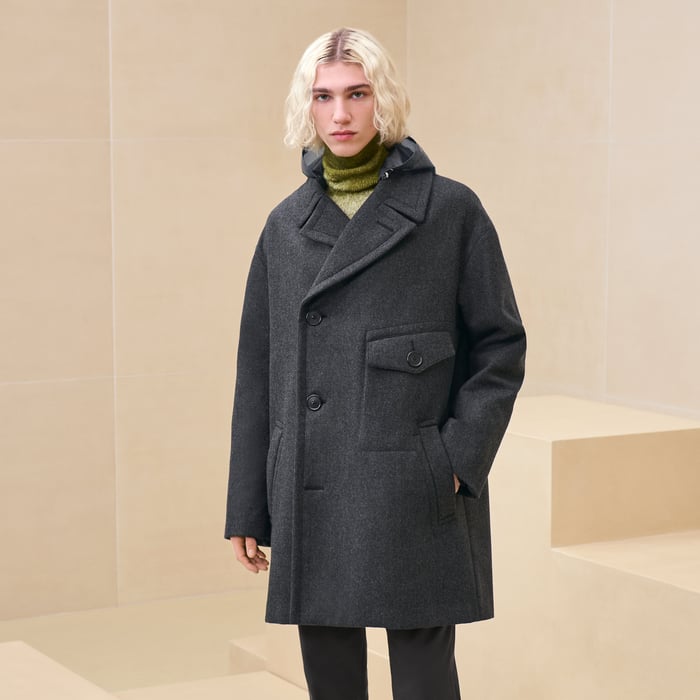 Anthracite Hooded Auto Coat