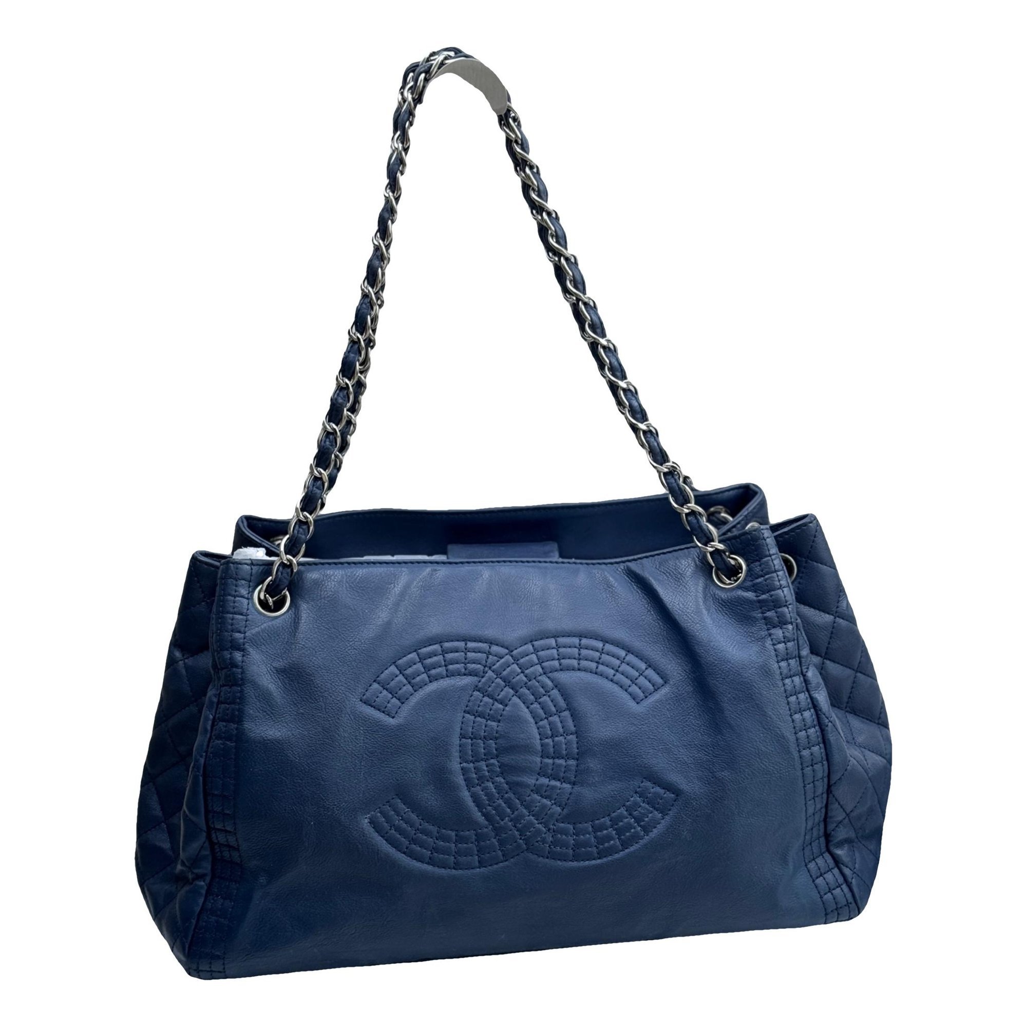 Vintage CC Chain leather tote