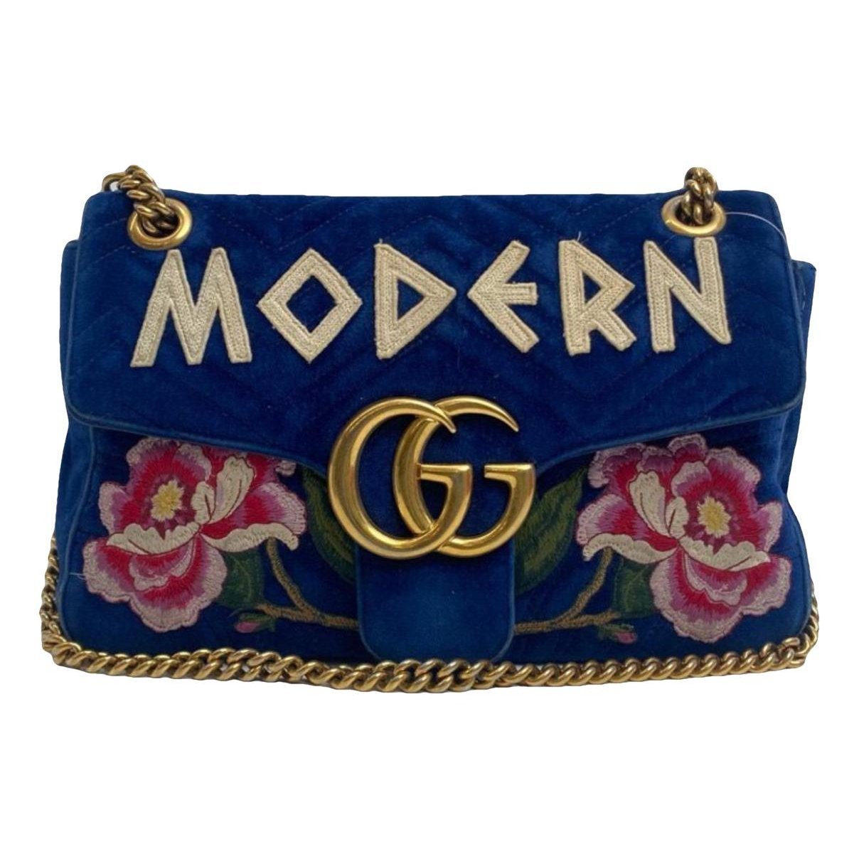 GG Marmont Flap velvet crossbody bag