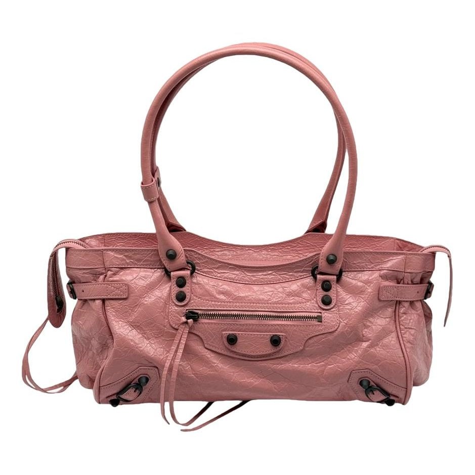 City leather handbag