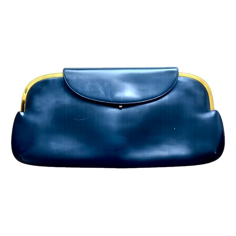 Leather clutch bag