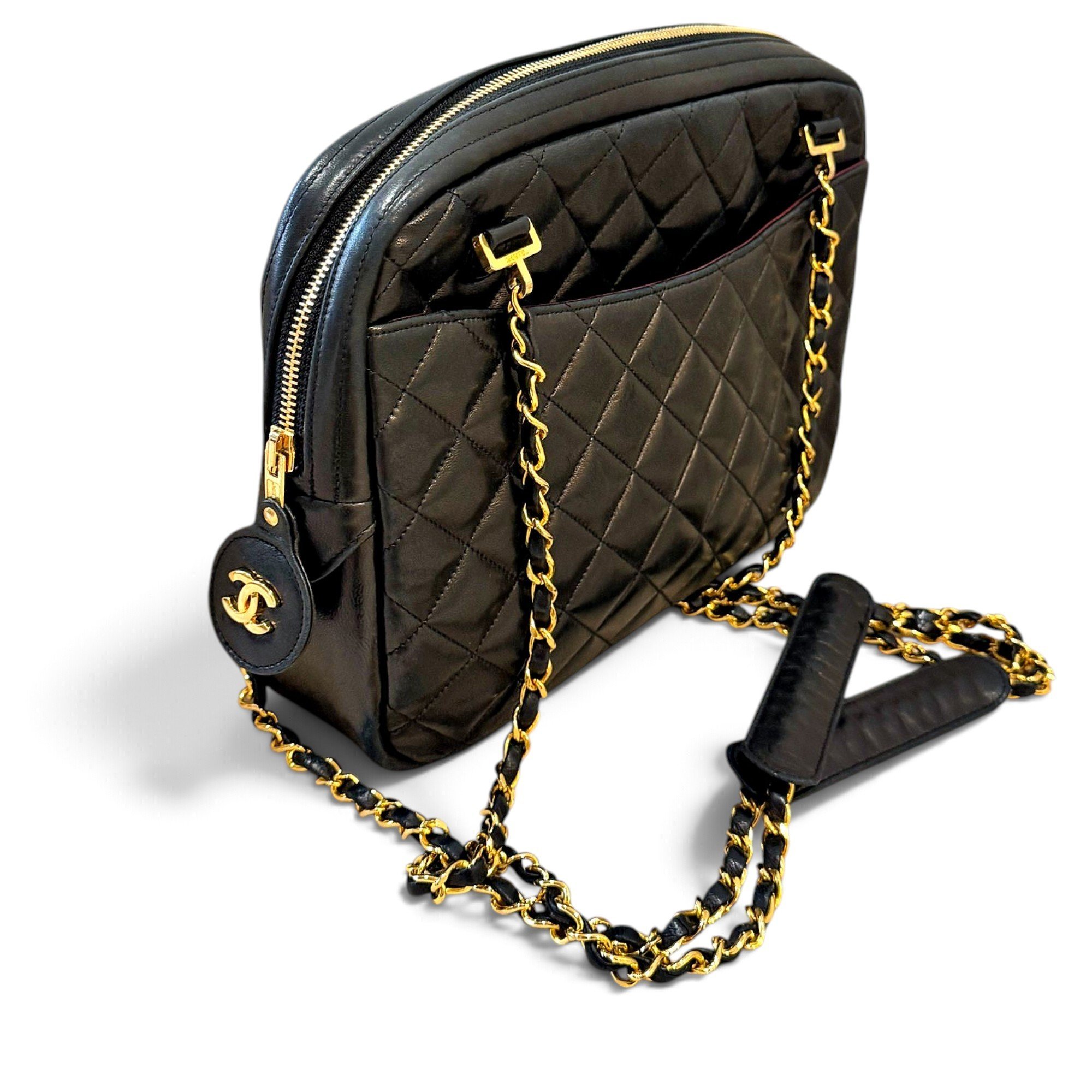 Leather bowling bag