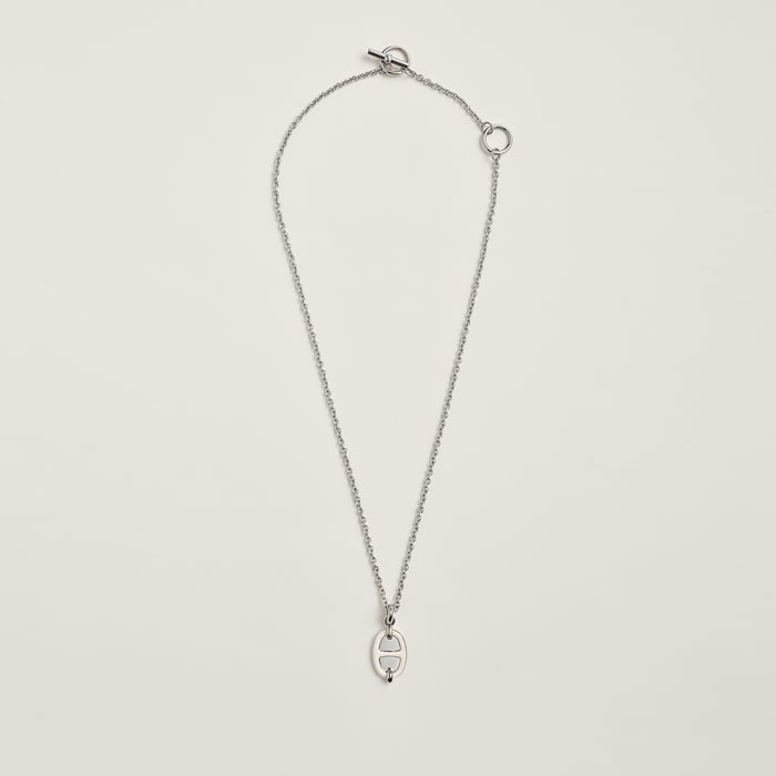 Crème Mini Maillon Pendant, Small Model
