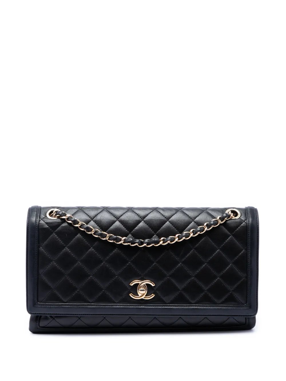 2016-2017 Jumbo Quilted Lambskin 3 Compartment Flap shoulder bag