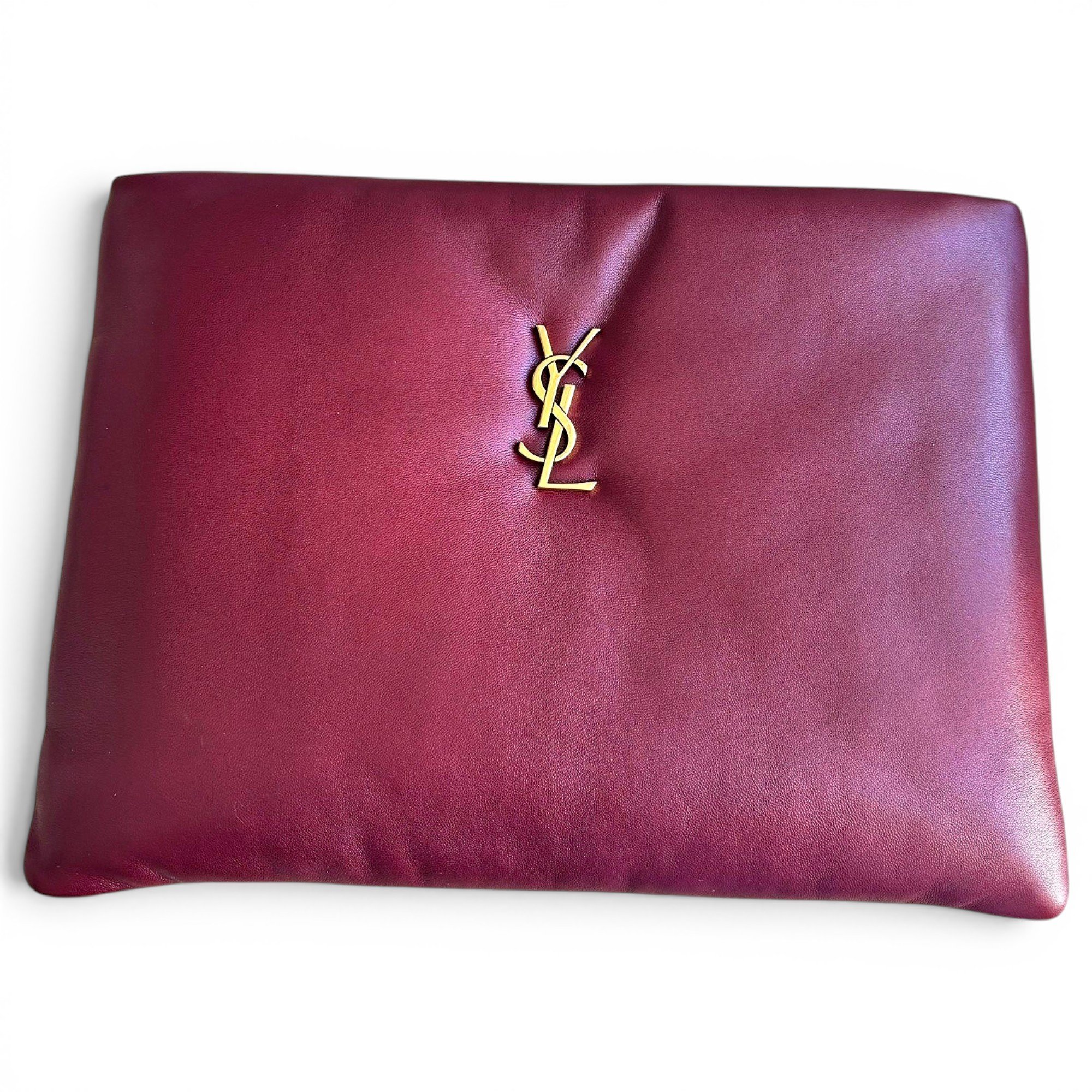 Leather clutch bag