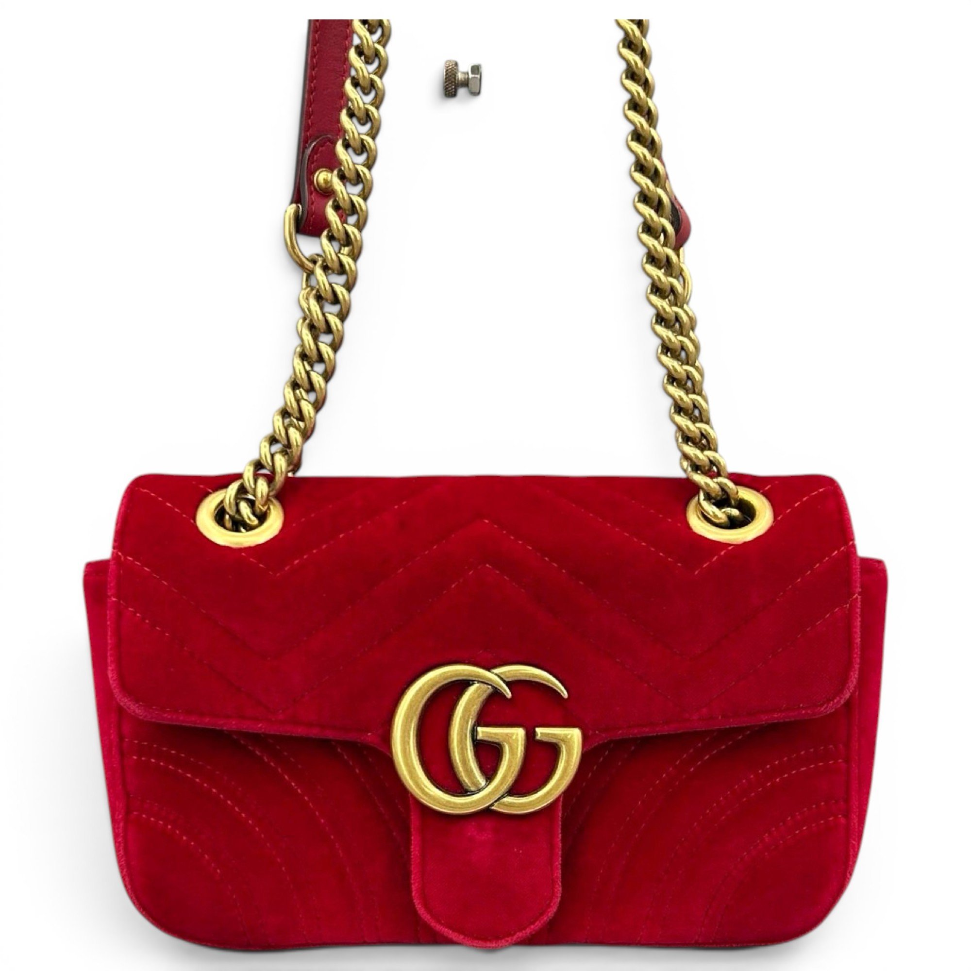 GG Marmont Flap velvet handbag