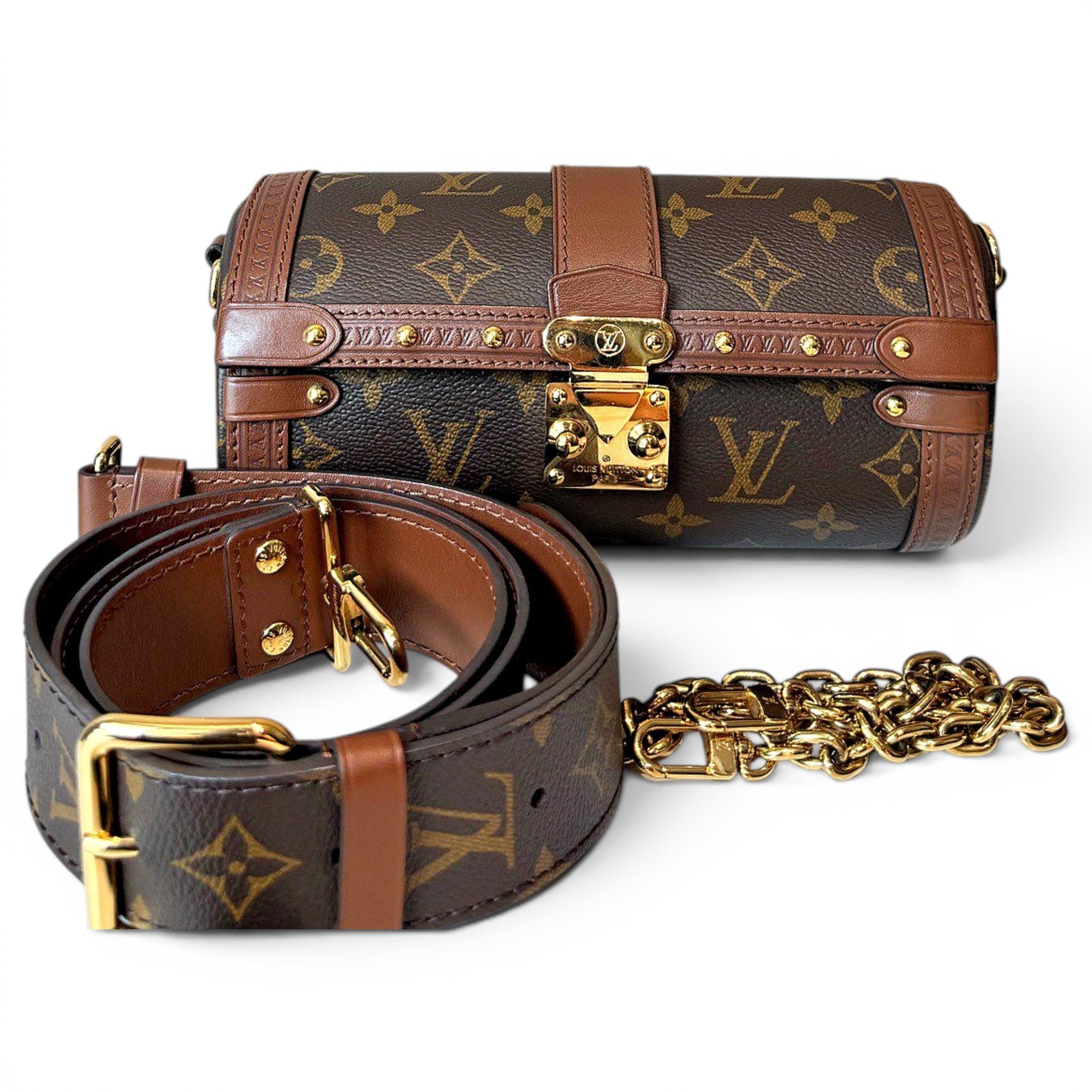 Louis Vuitton Papillon Trunk leather handbag