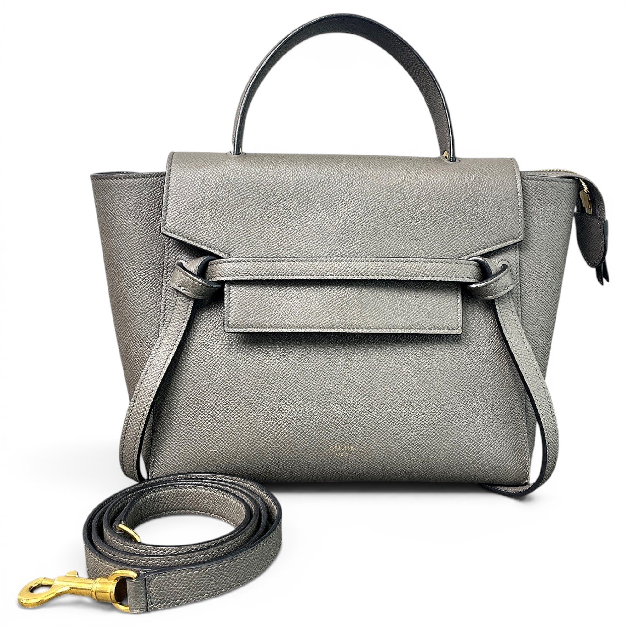 Belt leather handbag