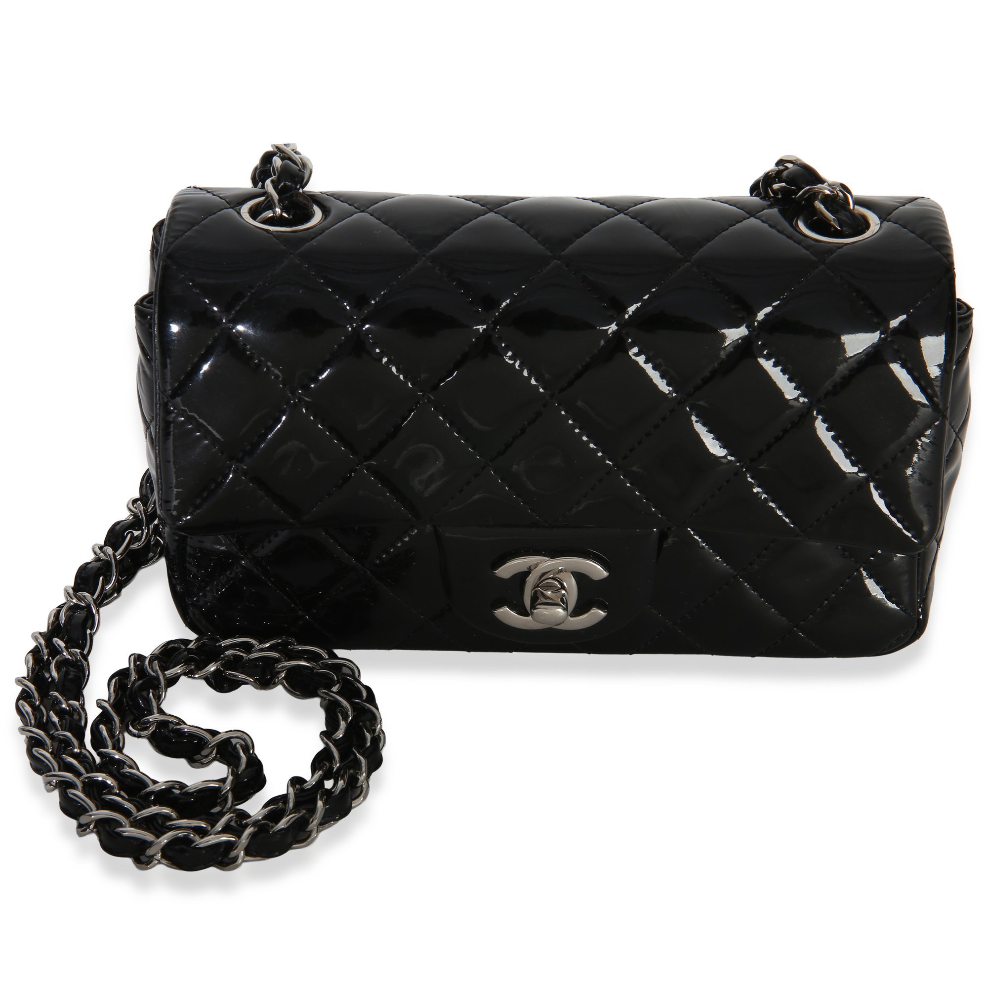 Patent leather handbag